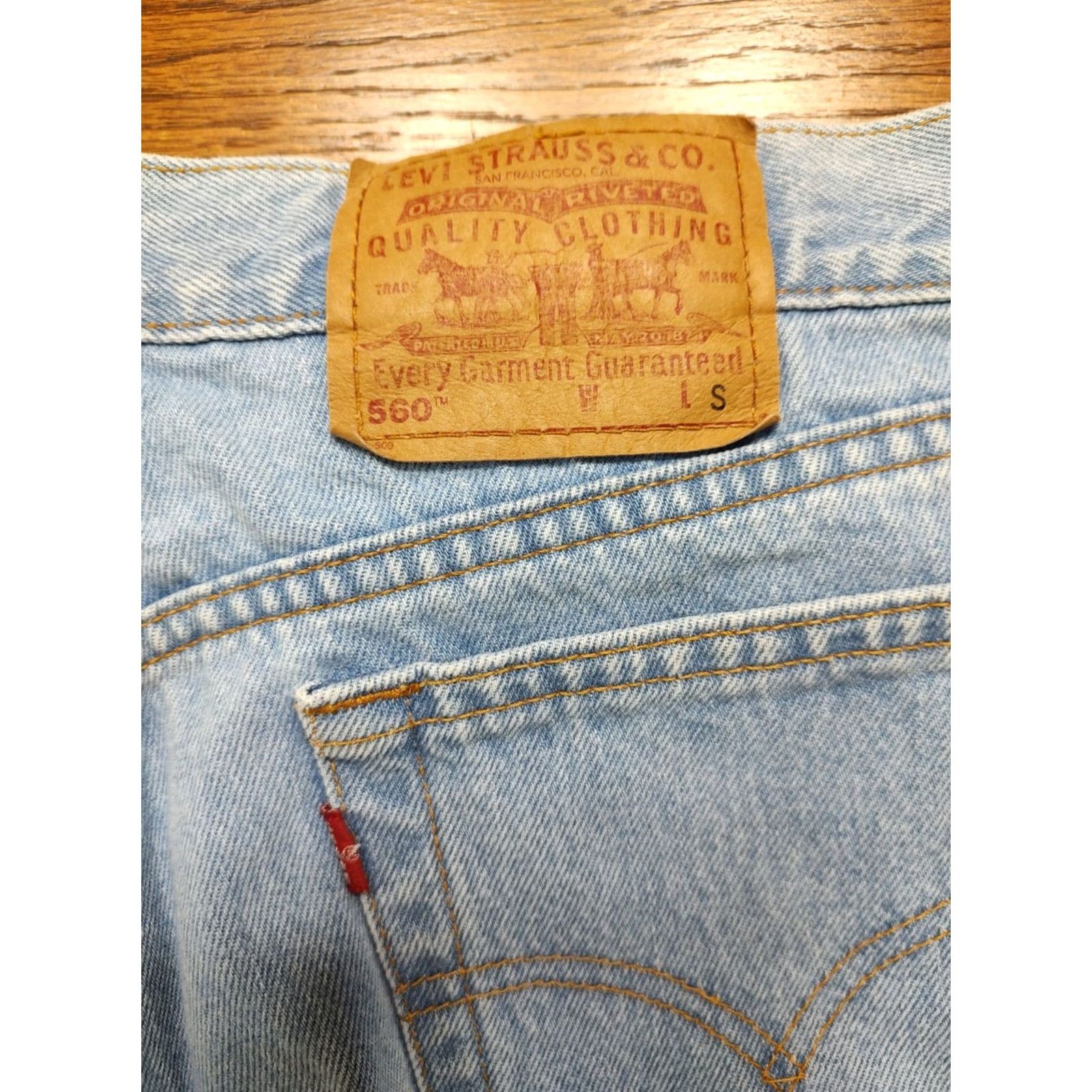 Levi's VINTAGE Levi's 560 Jeans Women 16 25 Cropped High Waist 90s Mom Loose Fit Denim Blue Jeans Womens Size 24" / US 00 / IT 34 - 4 Thumbnail