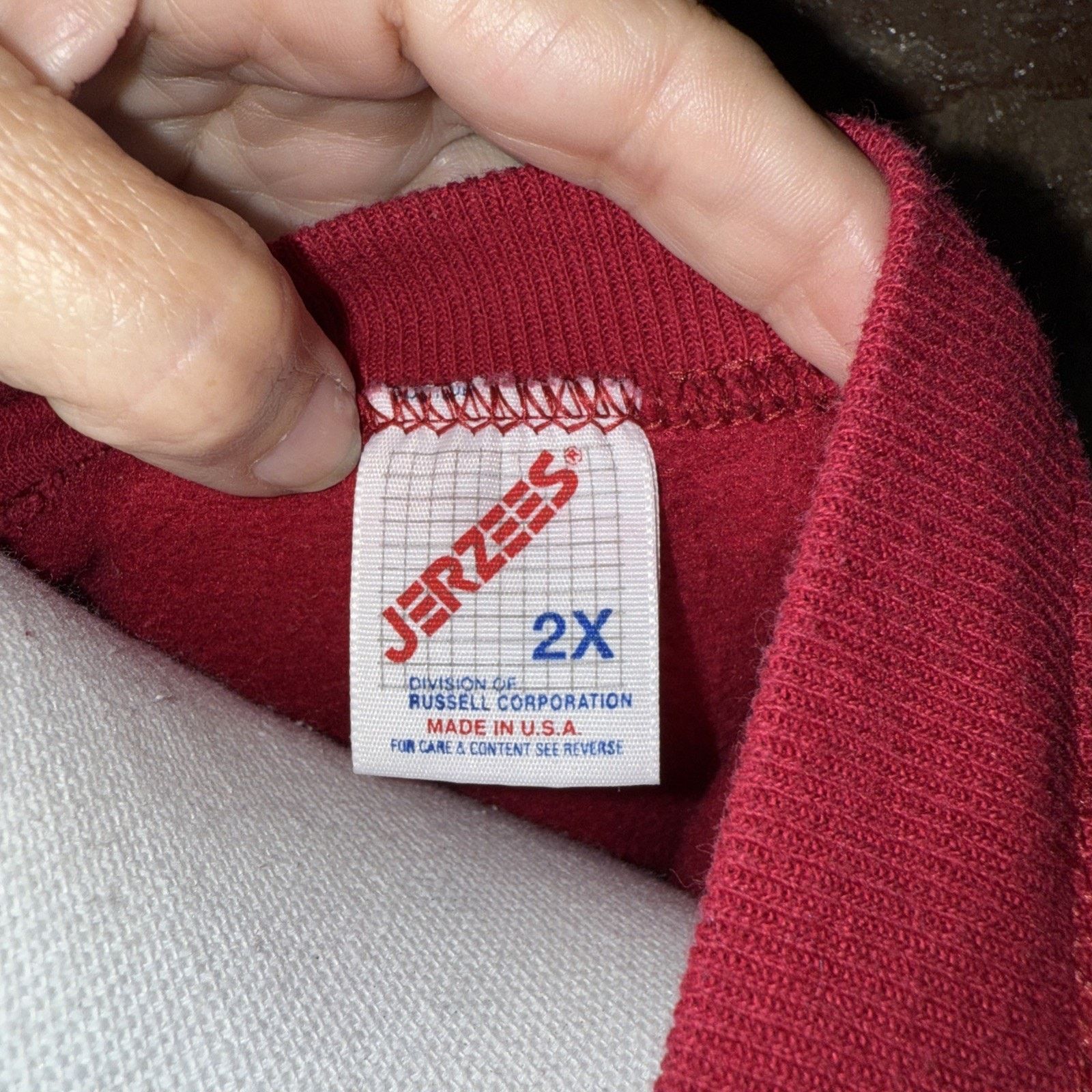 Jerzees Jerzees Vintage Granny Christmas Sweatshirt Size 2XL RED Size US XL / EU 56 / 4 - 6 Thumbnail