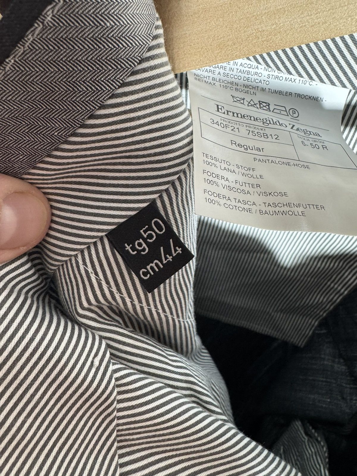 Ermenegildo Zegna Ermenegildo Zegna Dress Pants w34 Gray Slacks Straight Wool Size US 34 / EU 50 - 5 Thumbnail