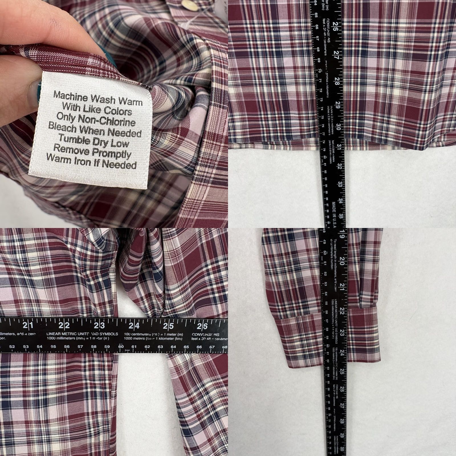 Jos. A. Bank Jos. A. Bank Shirt Mens Medium Red Plaid Long Sleeve Stretch Traditional Fit NWT Size US M / EU 48-50 / 2 - 8 Thumbnail