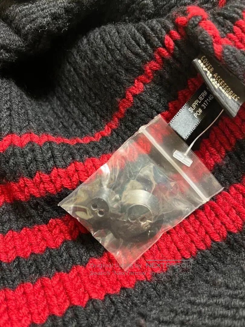 RRL Ralph Lauren rare vintage black red wool cardigan. Size US L / EU 52-54 / 3 - 3 Thumbnail