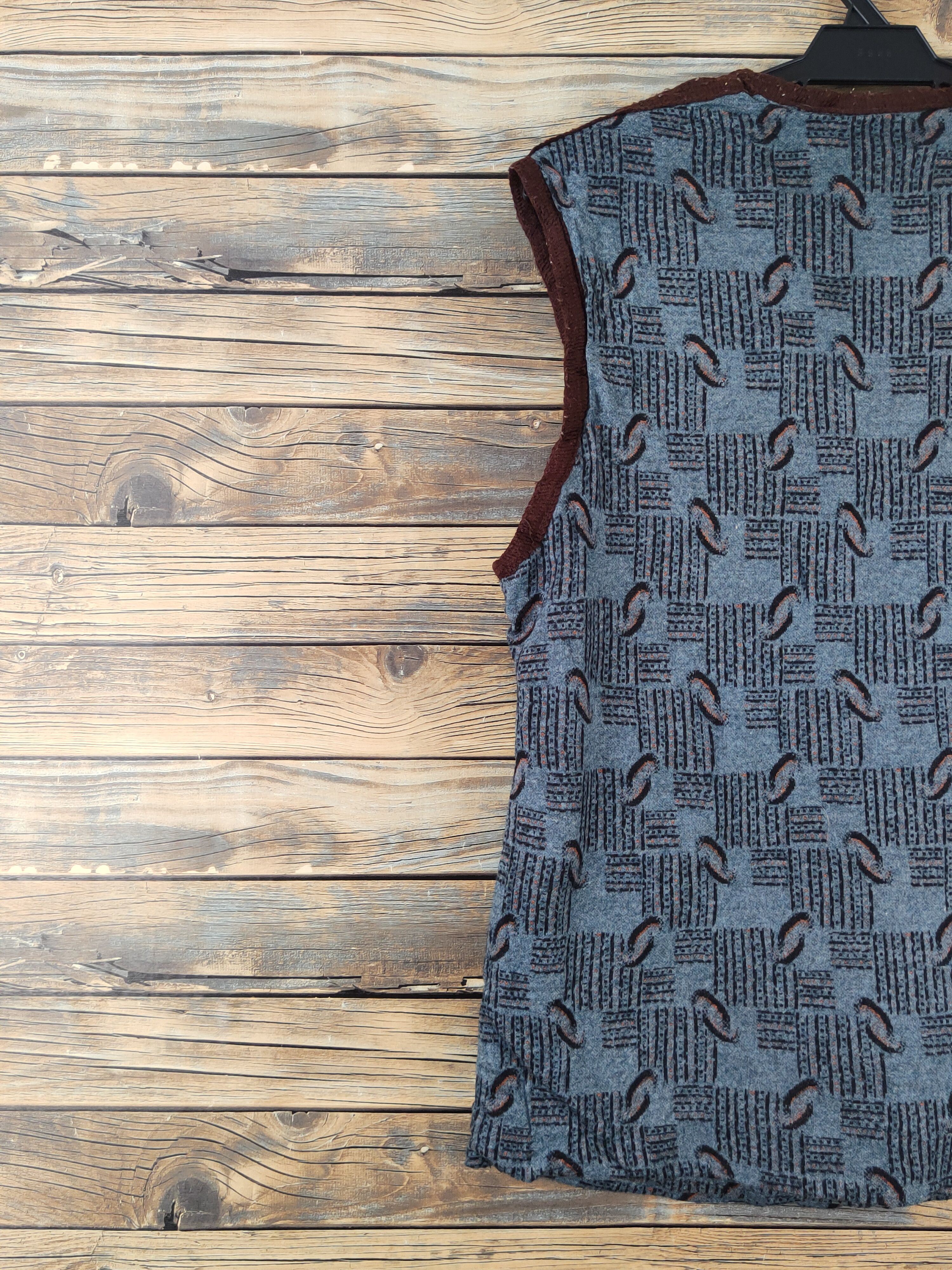 Japanese Brand × Vintage Retro Vintage Design by Home Wear Blue Kimono Vests Size M / US 6-8 / IT 42-44 - 9 Thumbnail