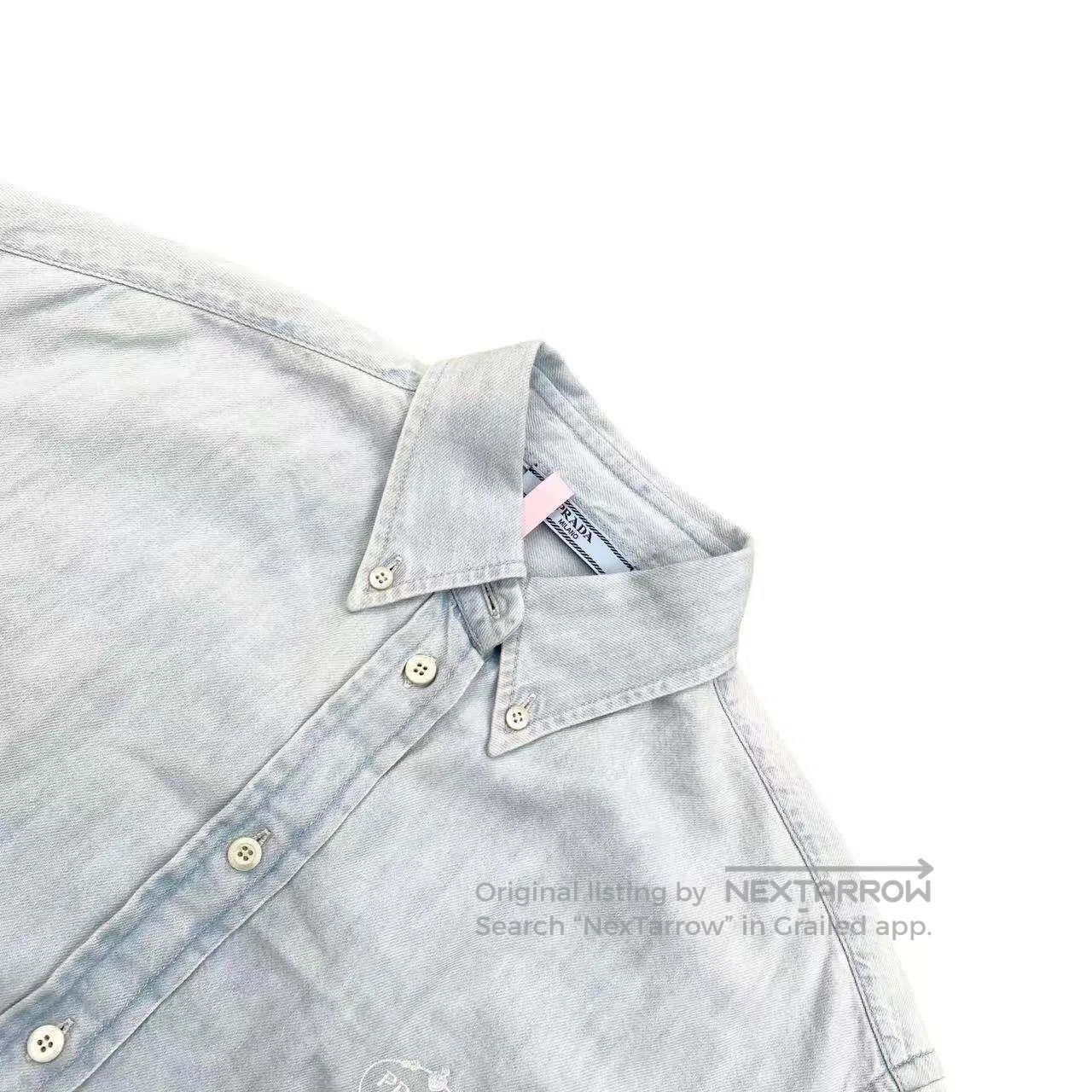 Prada Prada Embroidered letter logo denim shirt| Size XS / US 0-2 / IT 36-38 - 3 Thumbnail