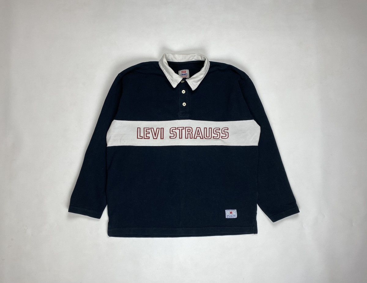 Levi's Levi's Rugby Shirt Big Logo Distressed Size US M / EU 48-50 / 2 - 1 Thumbnail