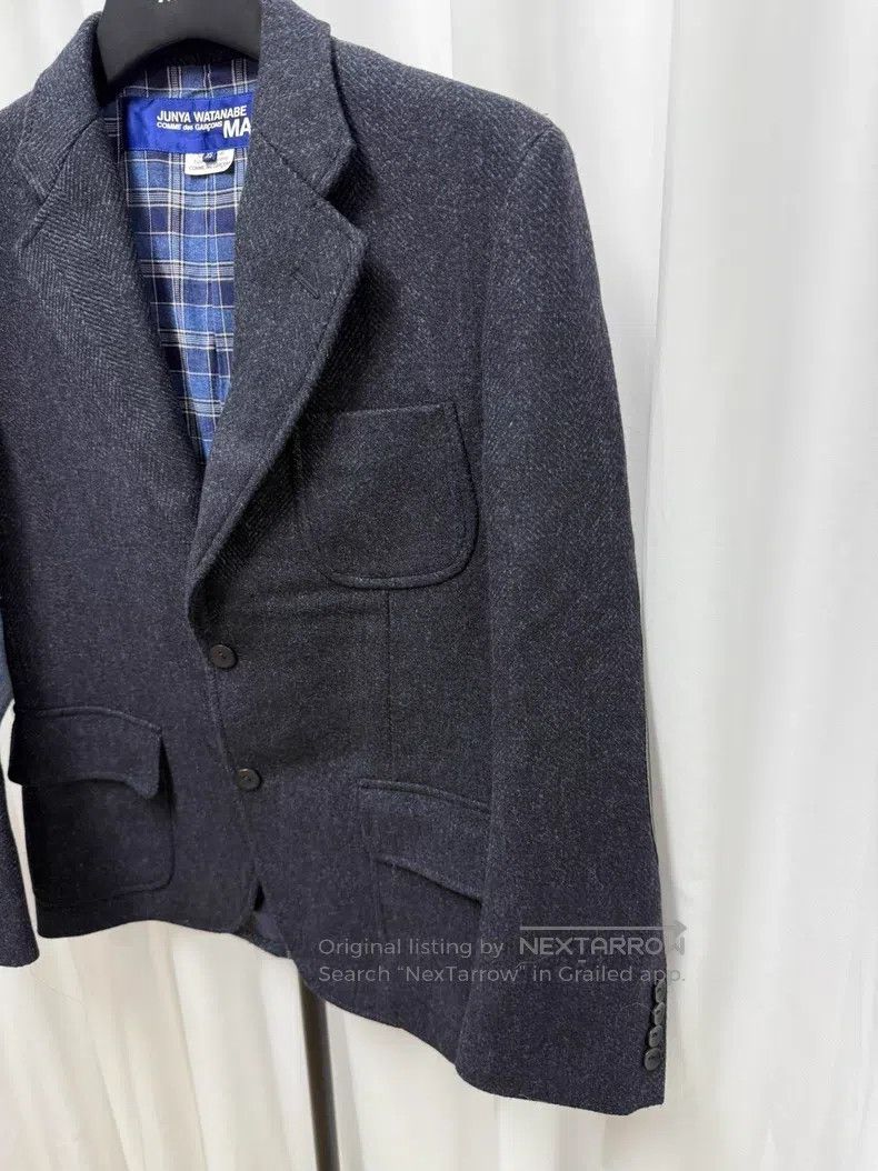 Junya Watanabe JUNYA WATANABE Wool Tweed Patchwork Denim Jacket Size US XS / EU 42 / 0 - 3 Thumbnail