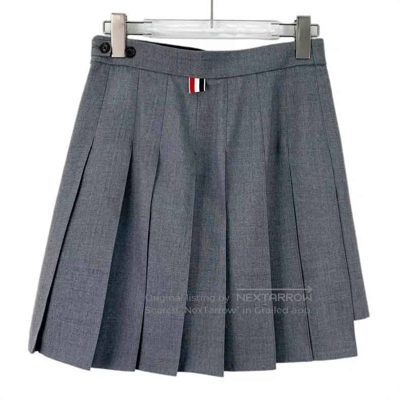 Thom Browne Thom Browne Gray woolen casual pleated skirt Size 26" / US 2 / IT 38 - 2 Thumbnail