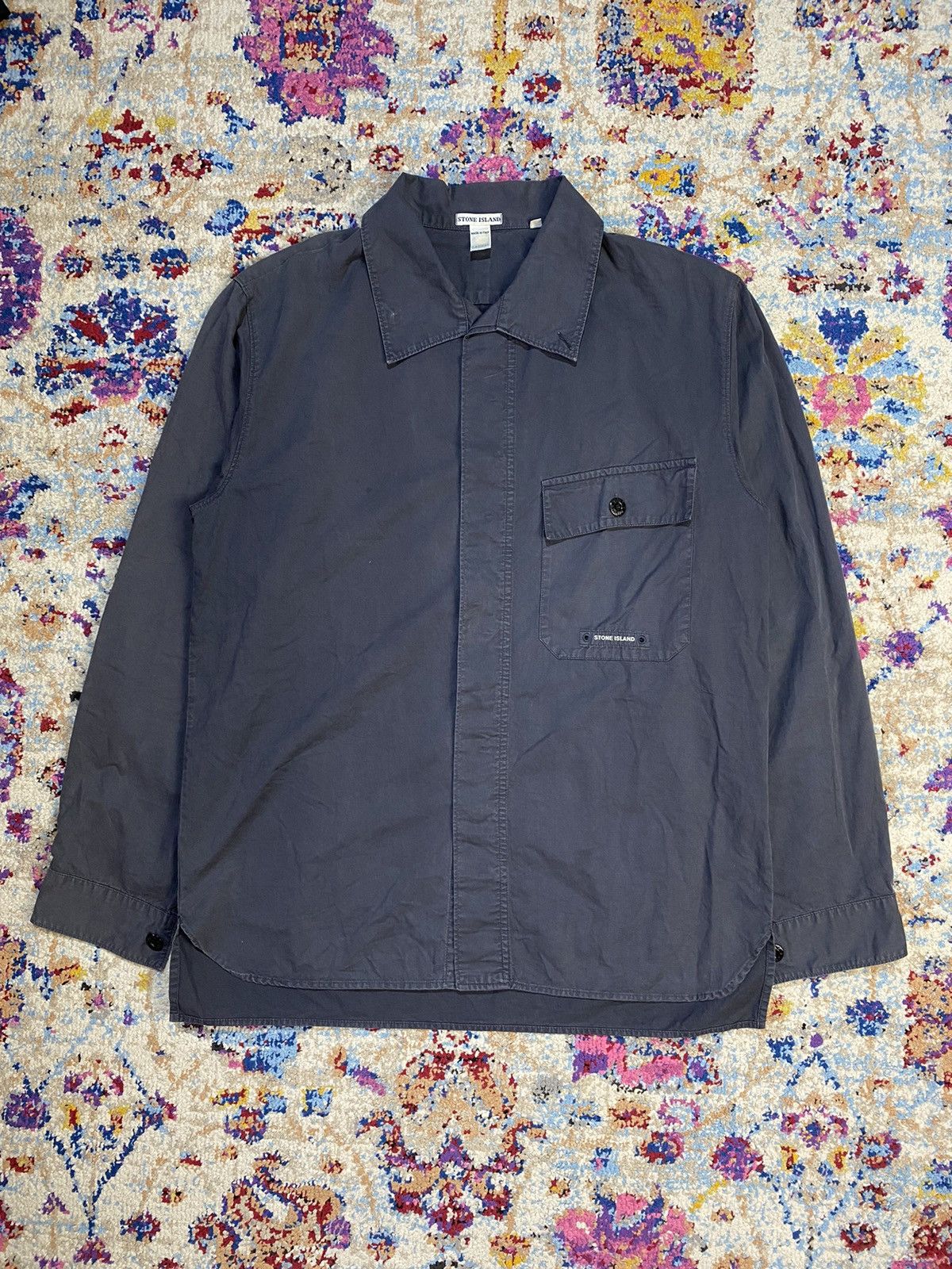 2000s AW Stone Island Shirt Jacket ART 33151010 LS Grey