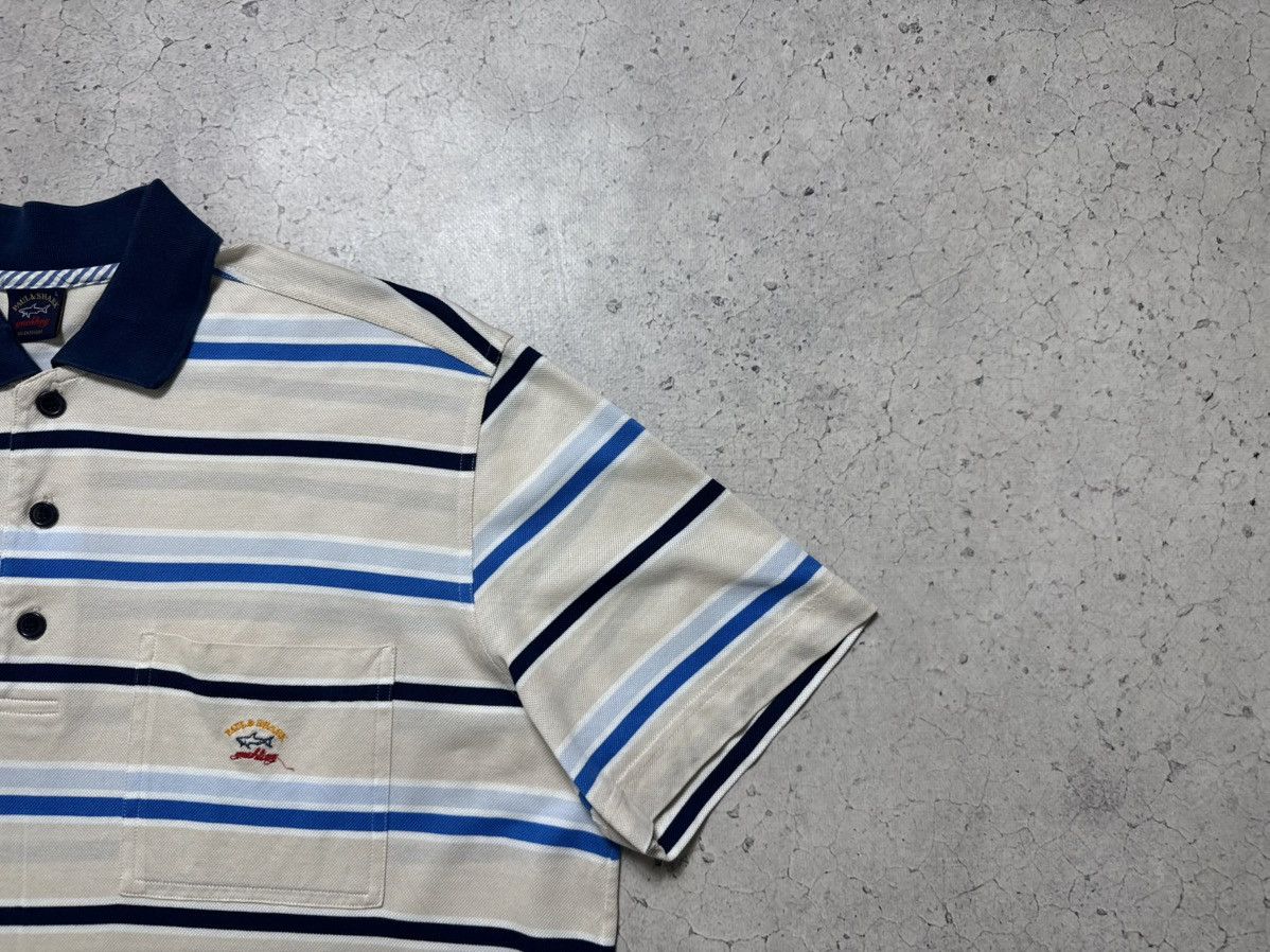 Paul & Shark Paul & Shark Yachting Striped Vintage Luxury Polo Shirt Size US L / EU 52-54 / 3 - 2 Thumbnail