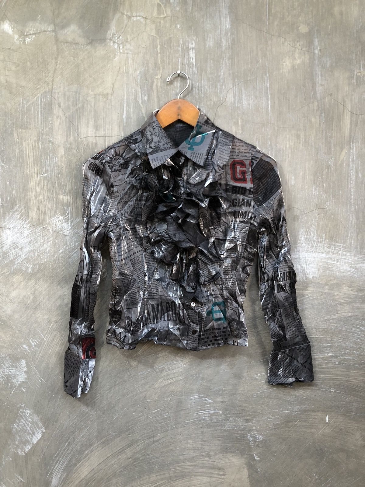 Japanese Brand Y2K Unknown Japanese Shimmer Button Up Size S / US 4 / IT 40 - 1 Thumbnail
