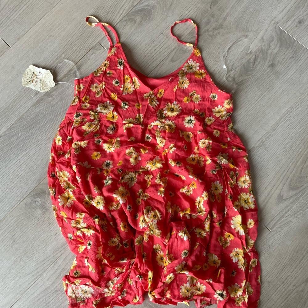 Designer Altard State Pink Floral Boho Spaghetti Mini Dress Size S / US 4 / IT 40 - 7 Thumbnail