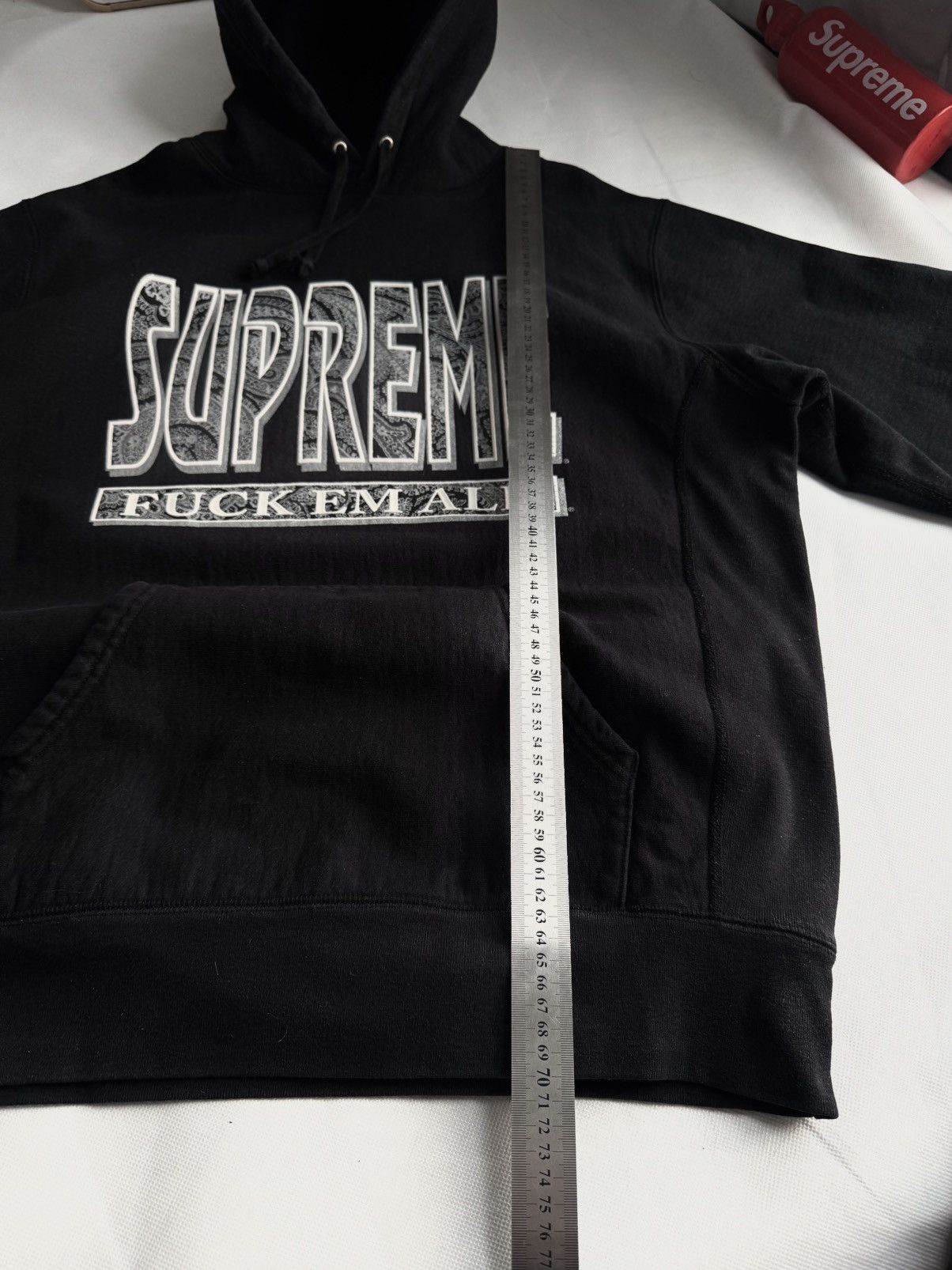 Supreme Supreme Hoodie Paisley Black Fuck Em All Logo Size US XL / EU 56 / 4 - 23 Thumbnail