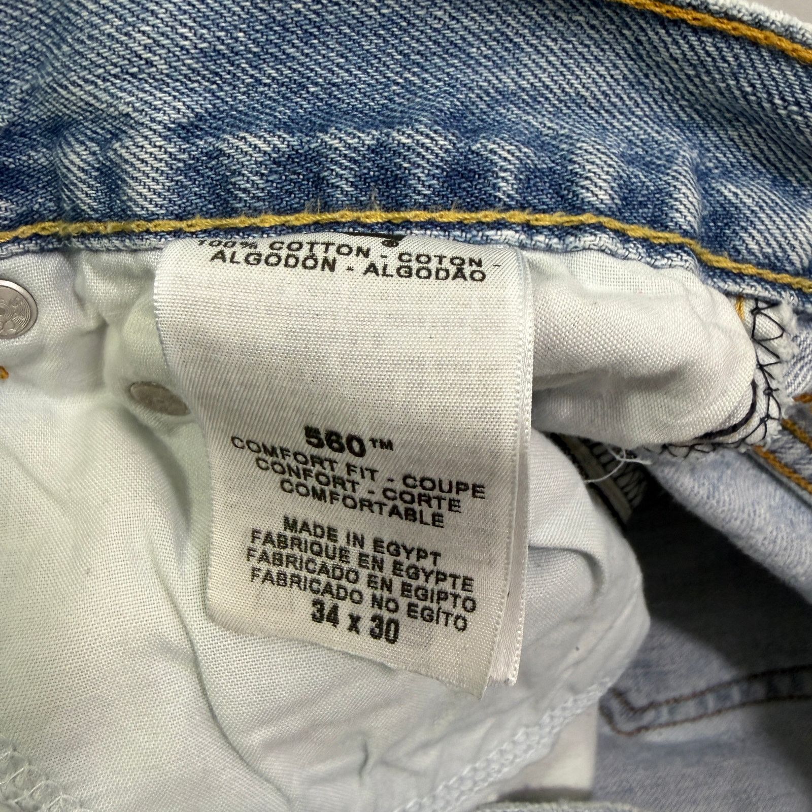 Levi's Vintage Levis 560 Comfort Fit Jeans 34x30 Blue Light Wash Size US 34 / EU 50 - 5 Thumbnail