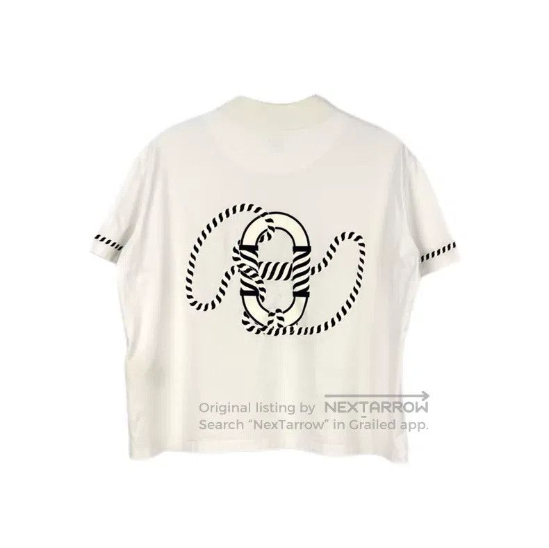 Hermes Hermes White Crew Neck Short Sleeve Size S / US 4 / IT 40 - 2 Thumbnail