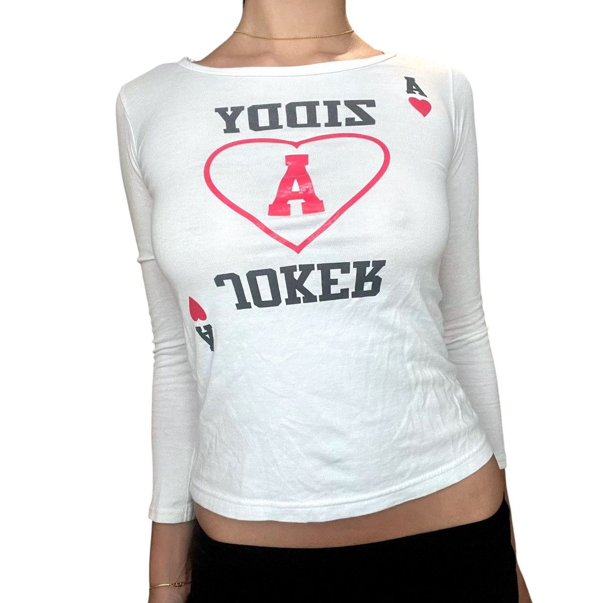 Other Y2K Ace of Hearts long sleeve top🃏♥️ Size XS / US 0-2 / IT 36-38 - 1 Thumbnail