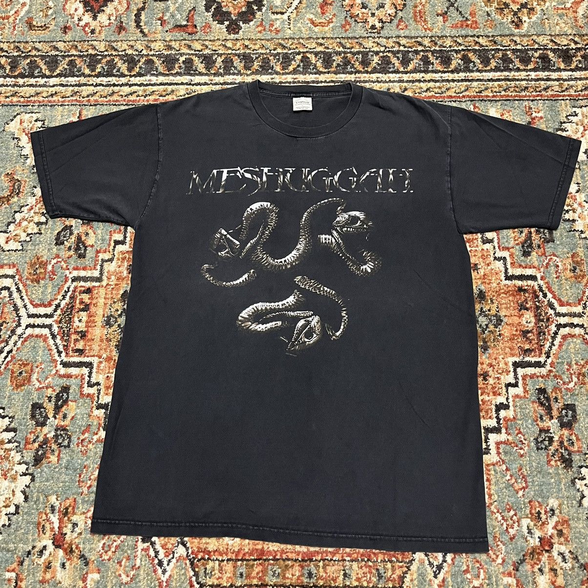 image of Band Tees x Grail Meshuggah Catch 33 Vintage Band Large Tee in Black, Men's (Size XL)
