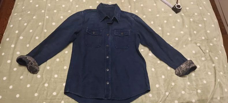 VisvimLimited Edition Flannel Shirt in Denim Color-2504