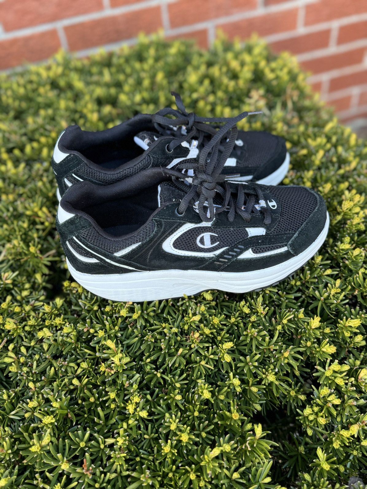 Champion CHAMPION Women’s Size 6.5, Euro 38 Black/White Platform Size US 6.5 / IT 36.5 - 3 Thumbnail