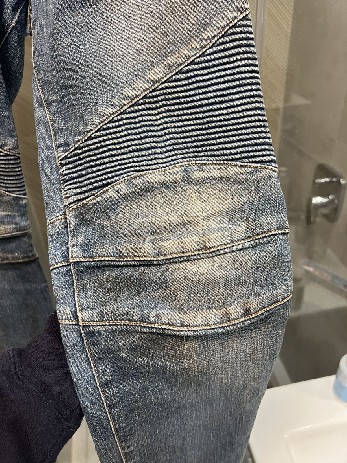 Balmain Aw14 biker japanese denim Size US 31 - 4 Thumbnail