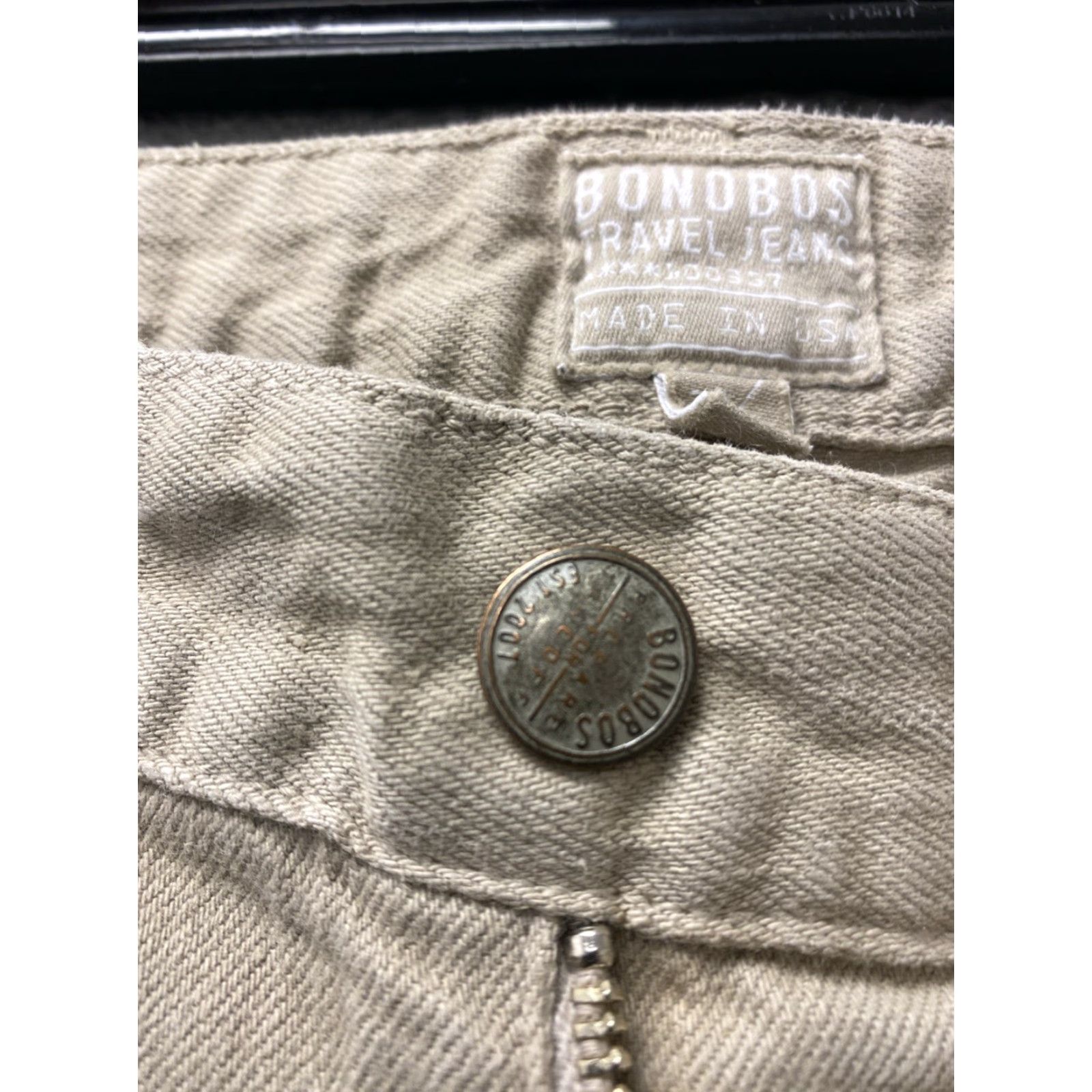 Bonobos BONOBOS Jeans Men’s Size 32x29 Tan Slim Denim Cotton Blend Stretch Straight 5-Pocket Men’s Jeans Size US 32 / EU 48 - 4 Thumbnail
