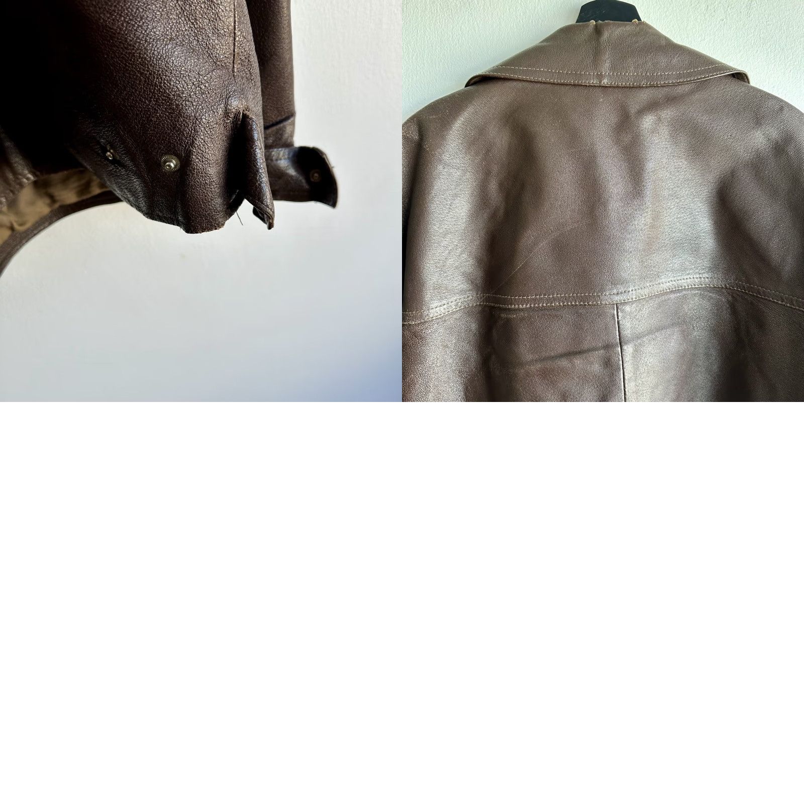 Vintage VINTAGE Leather Jacket 1950s Czech Gala High Quality 3XL Size US XXL / EU 58 / 5 - 9 Thumbnail