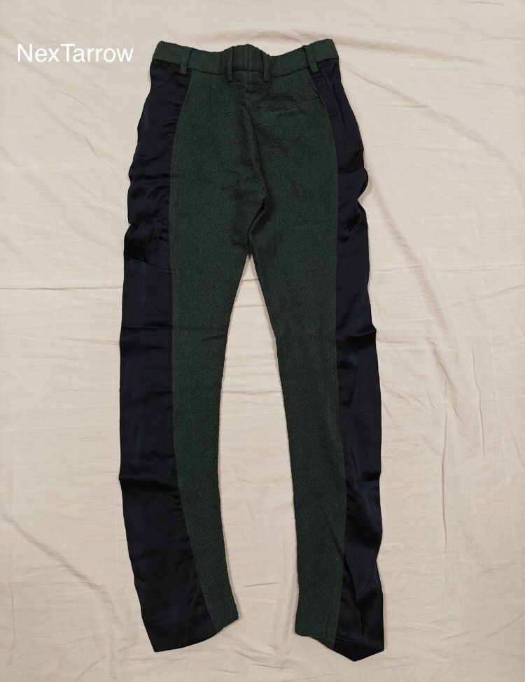 Haider Ackermann Haider Ackermann Dark Green Patchwork Pants 2415-Nextarrow Size US 36 / EU 52 - 2 Thumbnail