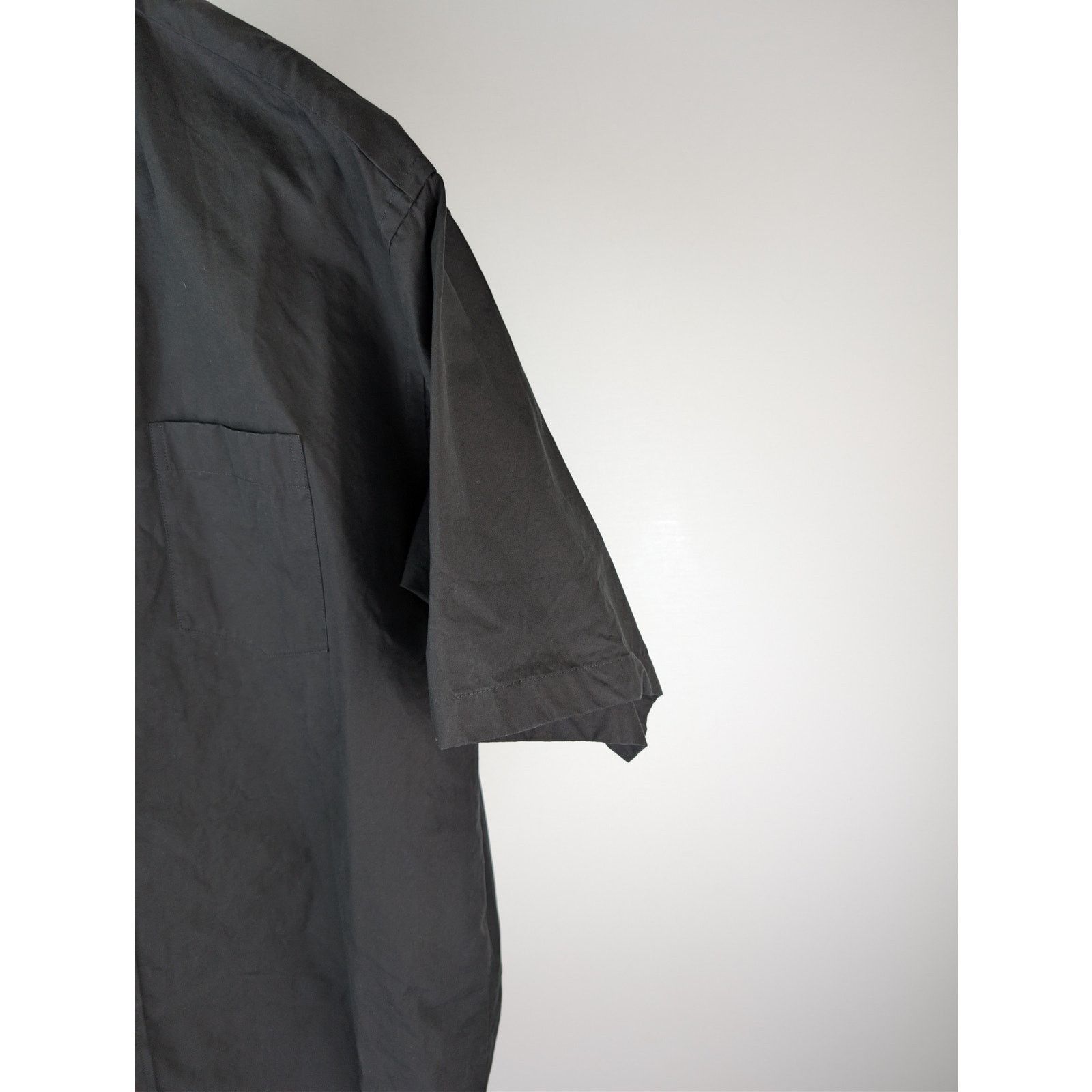Balenciaga o1rshd1 Large Fit Short Sleeve Shirt in Washed Out Black Size US L / EU 52-54 / 3 - 6 Thumbnail