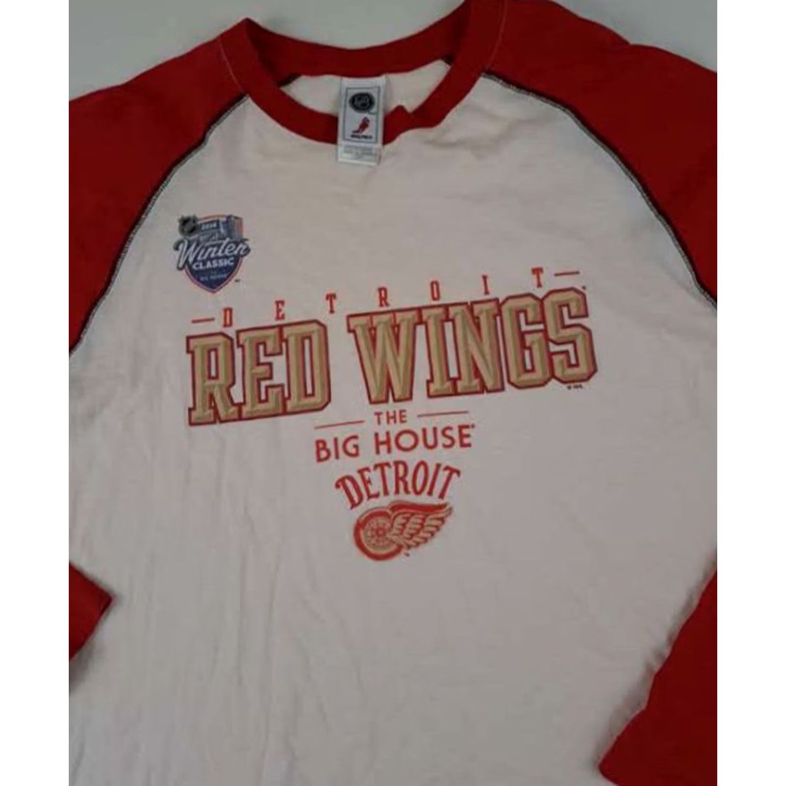 NHL VINTAGE 2014 Detoit Red Wings at The Big House Warm-Up T-Shirt NHL L Red Mens Sports Hockey Shirt Size US L / EU 52-54 / 3 - 3 Thumbnail