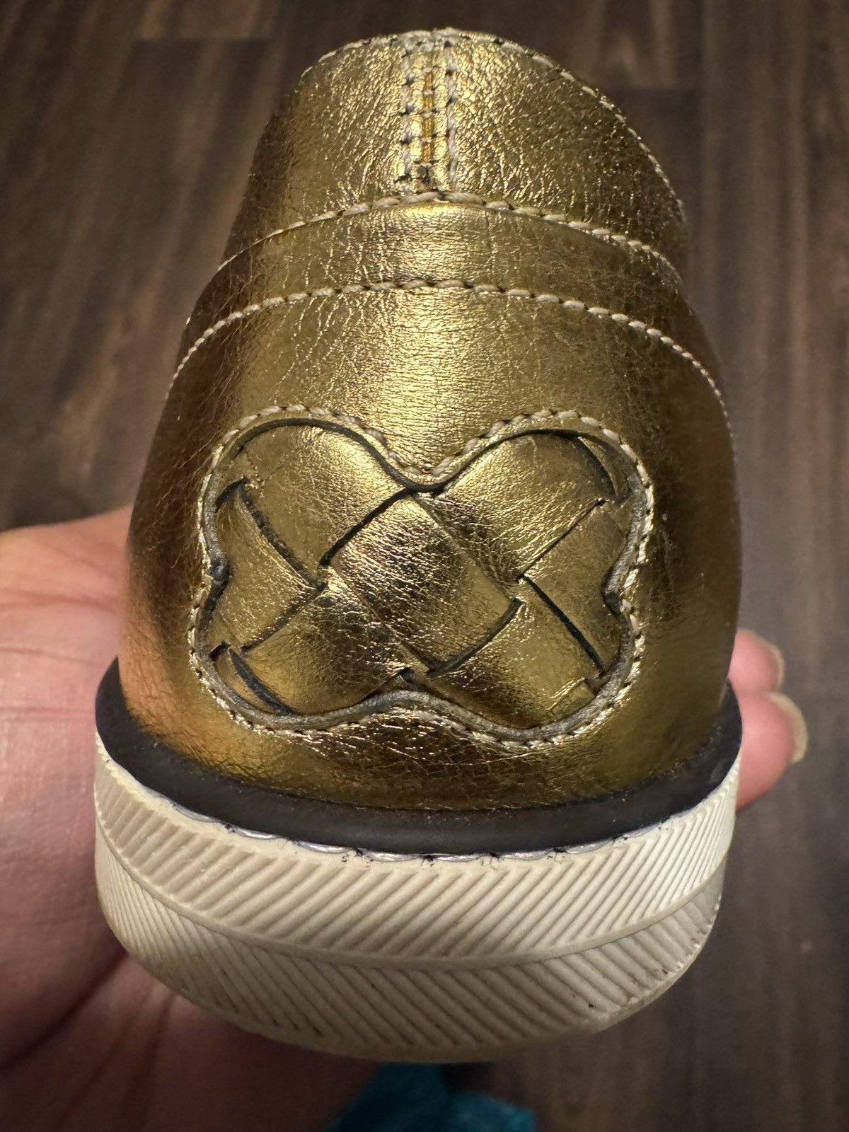 Bottega Veneta Bottega Veneta Gold Metallic Leather Slip-On Size US 9 / IT 39 - 10 Thumbnail
