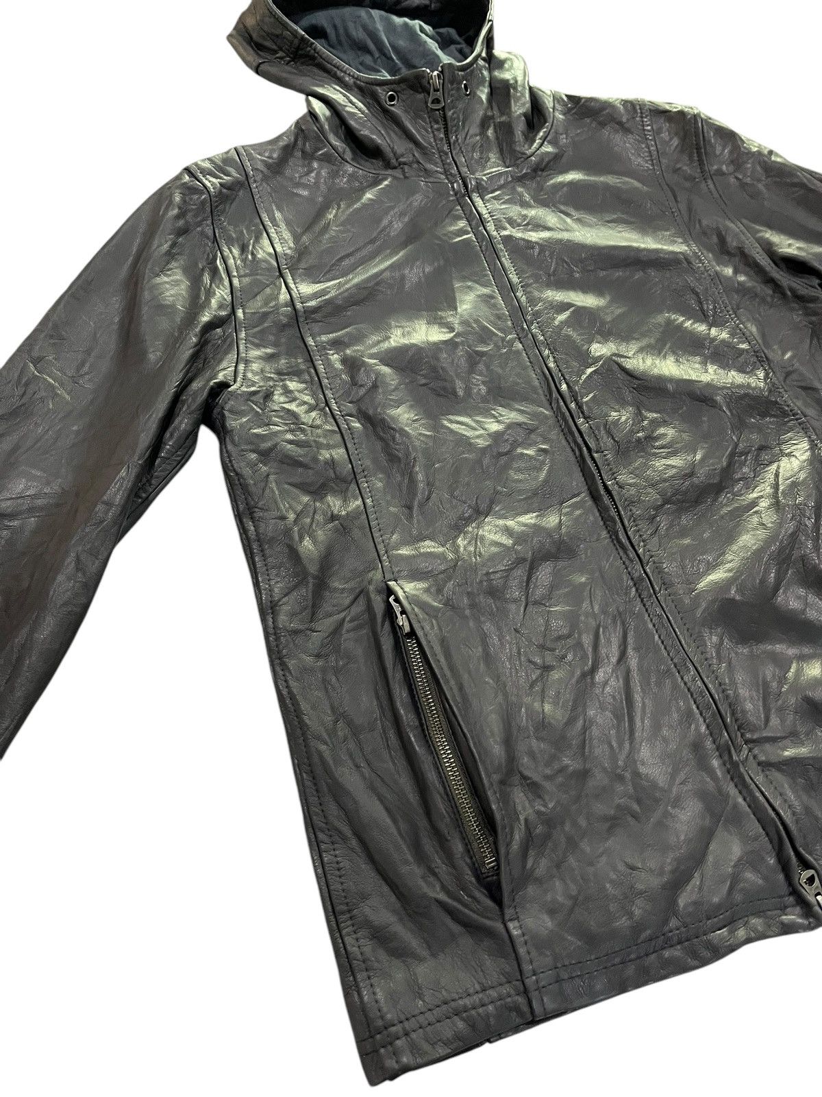 Genuine Leather Shama Do Less Code Japan Cowhide Leather Jacket Hoodie Size US S / EU 44-46 / 1 - 3 Thumbnail
