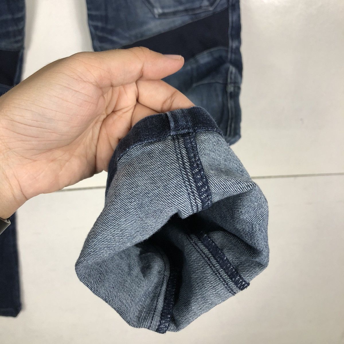 Japanese Brand 🔥PUNK DESIGN DISTRESSED DENIM JEANS I’Z FRONTIER JAPAN Size US 35 - 9 Thumbnail