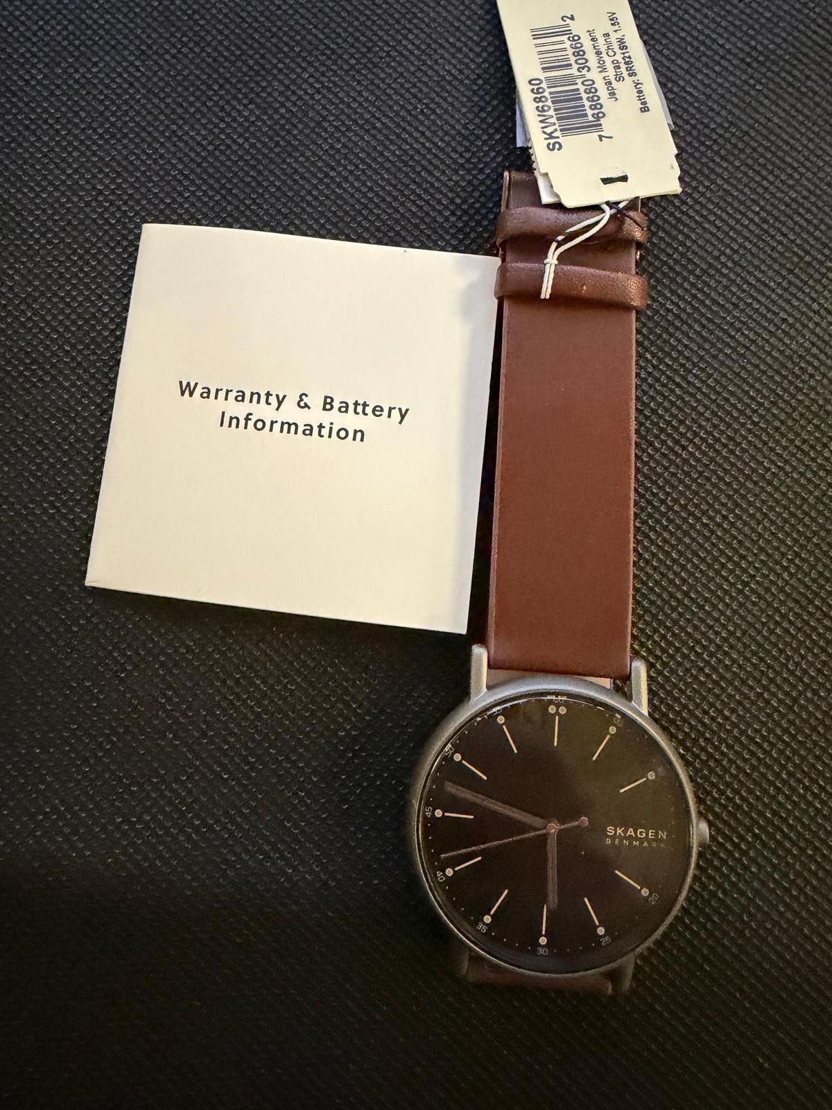 Skagen SkagenWomen'sSignaturThree-HandRedWoodLeatherStrapWatch,40mm Size ONE SIZE - 4 Thumbnail