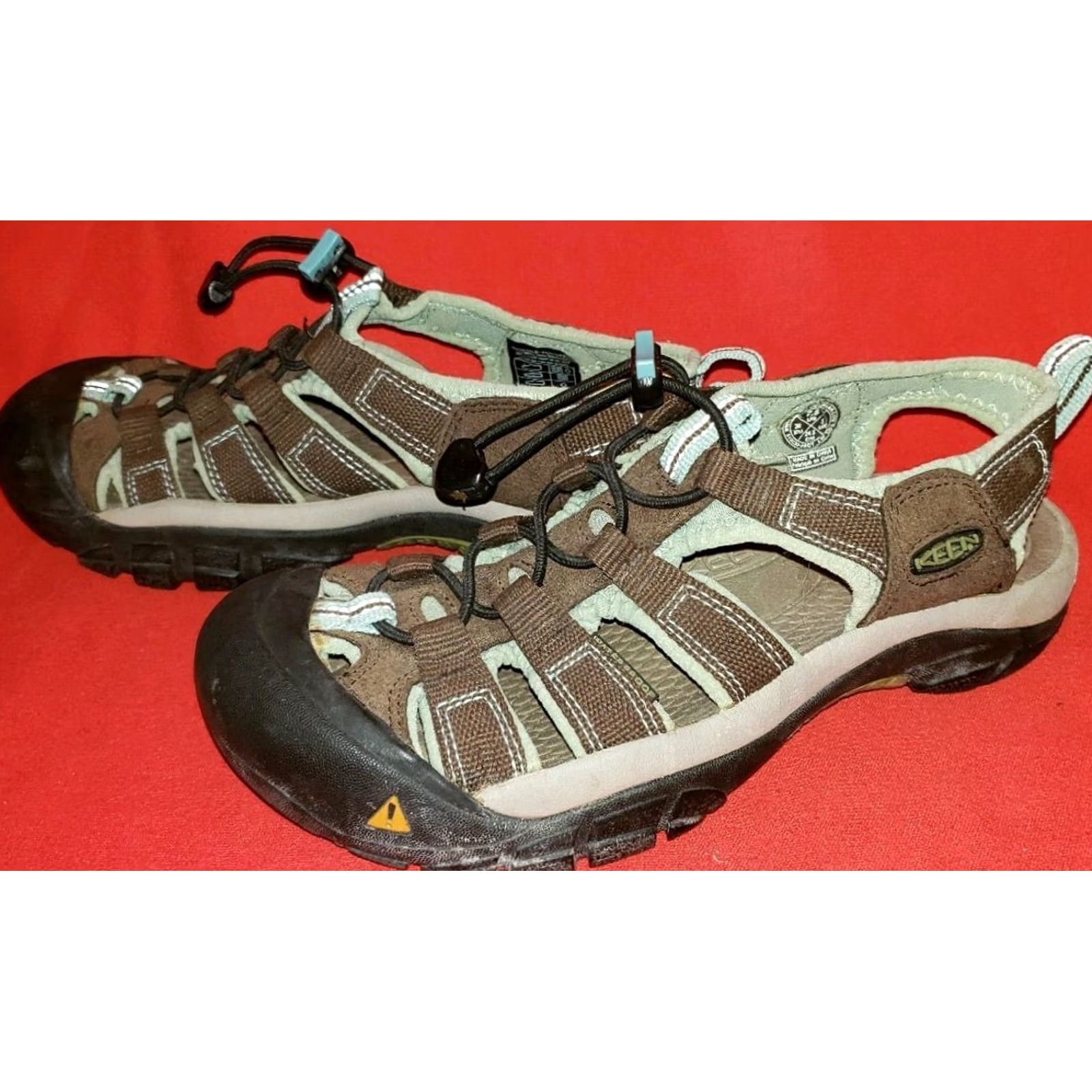 KEEN KEEN Newport H2 Sport Sandals Women's 7.5M 38EU Brown Suede Mint Green Size US 8 / IT 38 - 4 Thumbnail