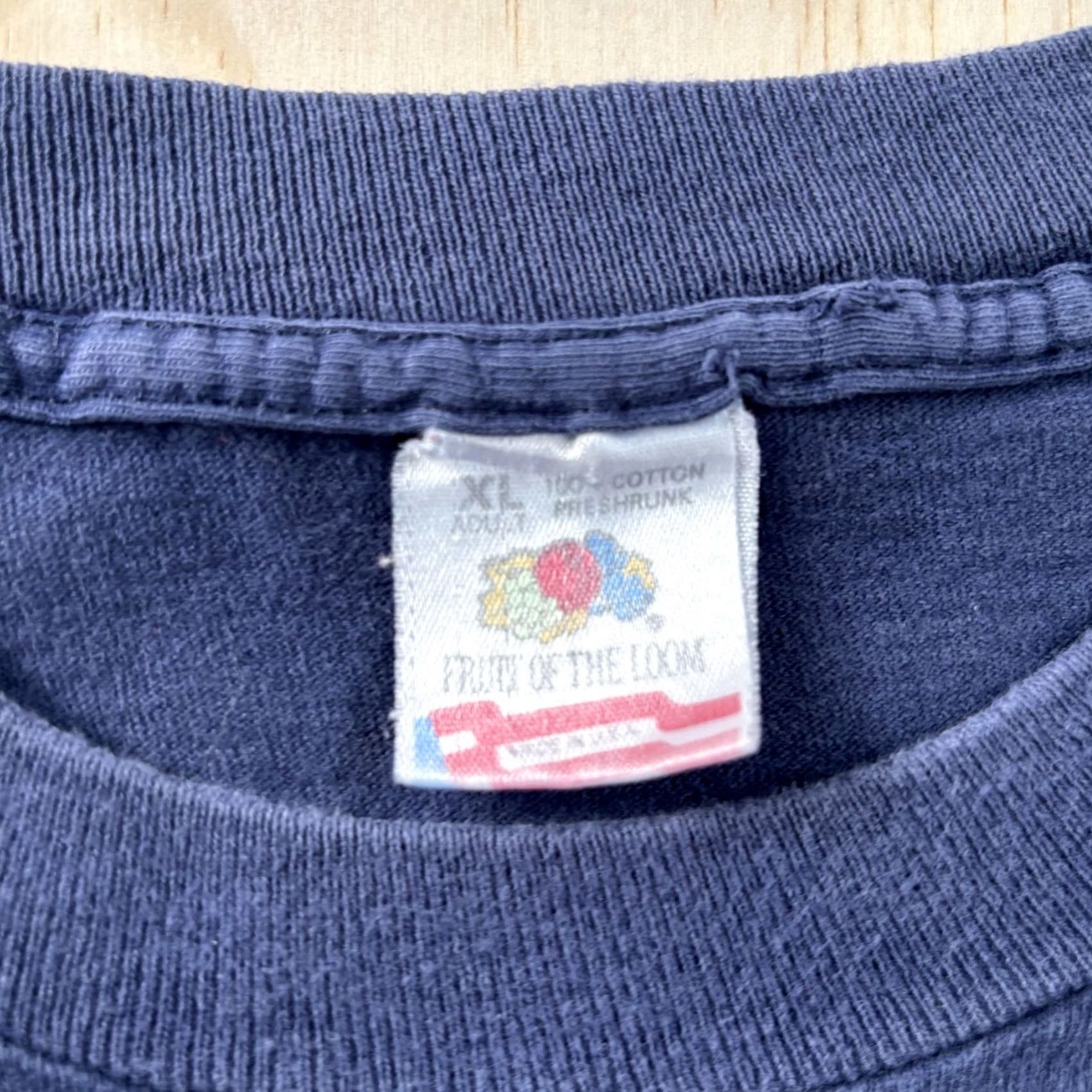 Fruit Of The Loom VINTAGE CBS News Shirt Mens XL Blue Fruit Of The Loom Logo Tee T-Shirt 90s Size US XL / EU 56 / 4 - 2 Thumbnail