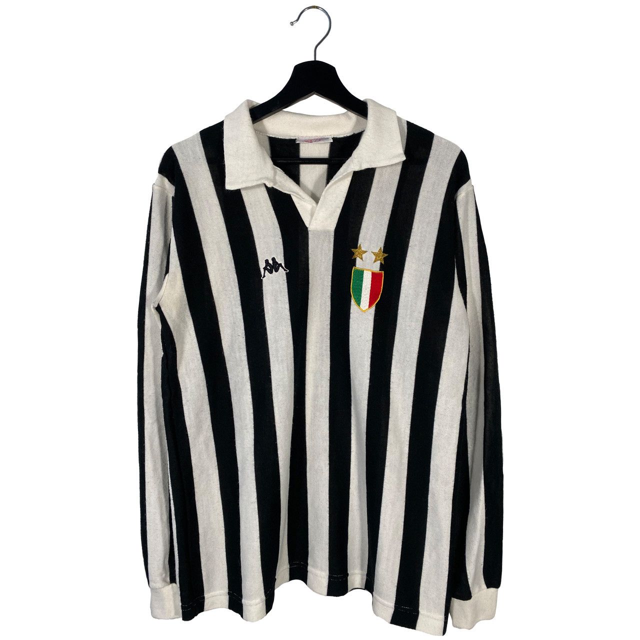 Kappa Original 1982-83 L/S Knit Juventus Home Jersey Black / White Size US L / EU 52-54 / 3 - 1 Thumbnail