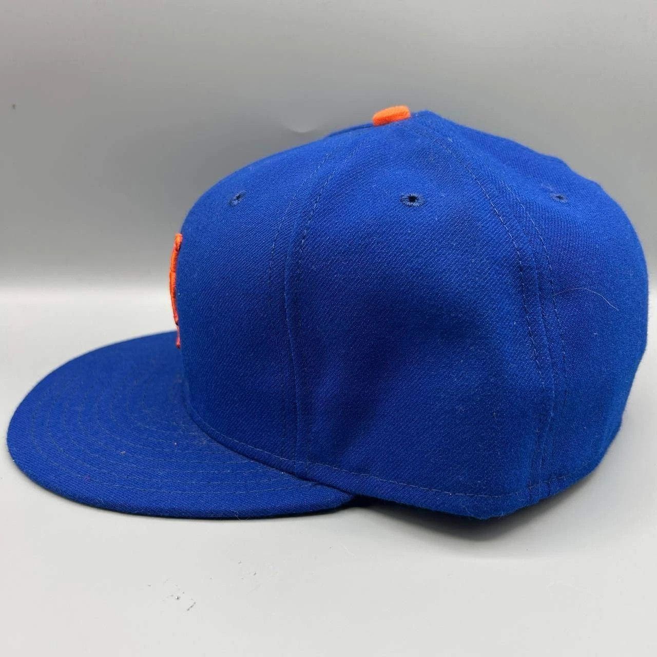 New Era New York Mets Hat Men 7 5/8 Blue Black Embroidered Fitted Size ONE SIZE - 6 Thumbnail