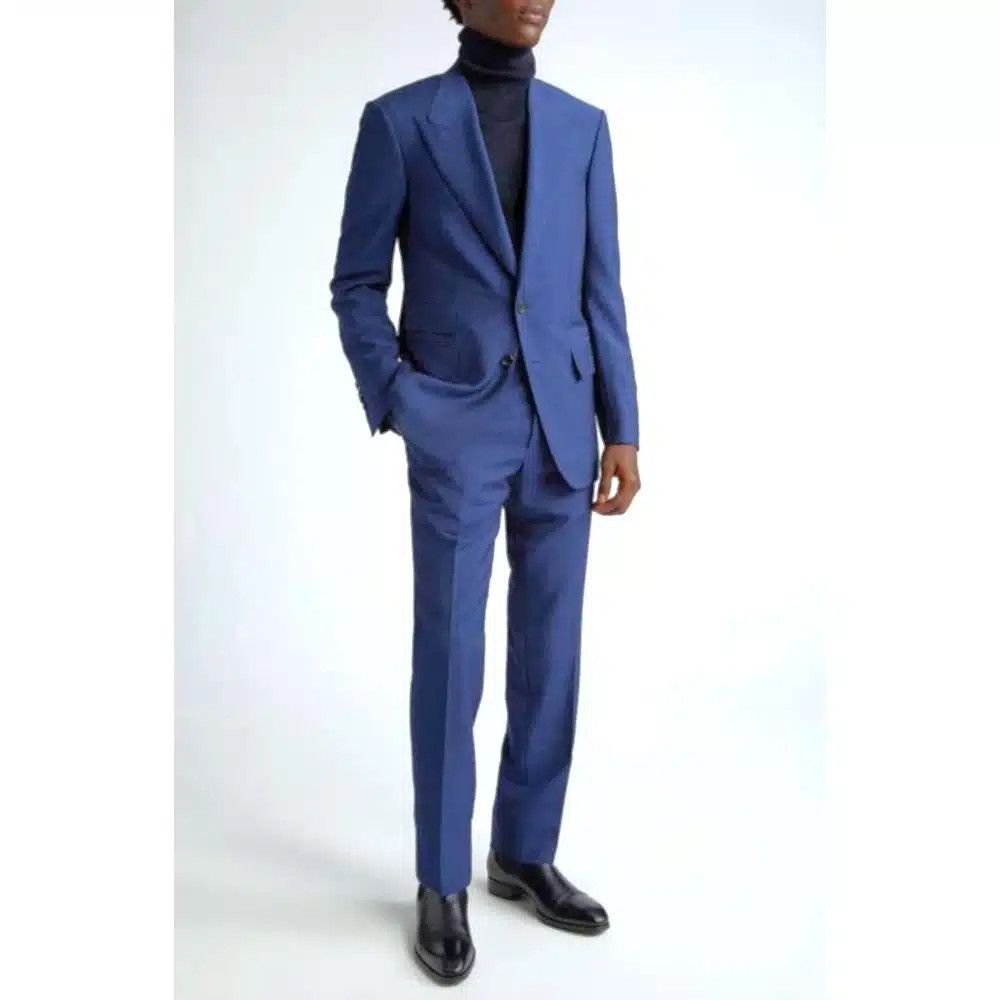 Tom Ford o1loc1c0625 PLSS01 Shelton Trousers in Blue Size US 42 / EU 58 - 2 Thumbnail