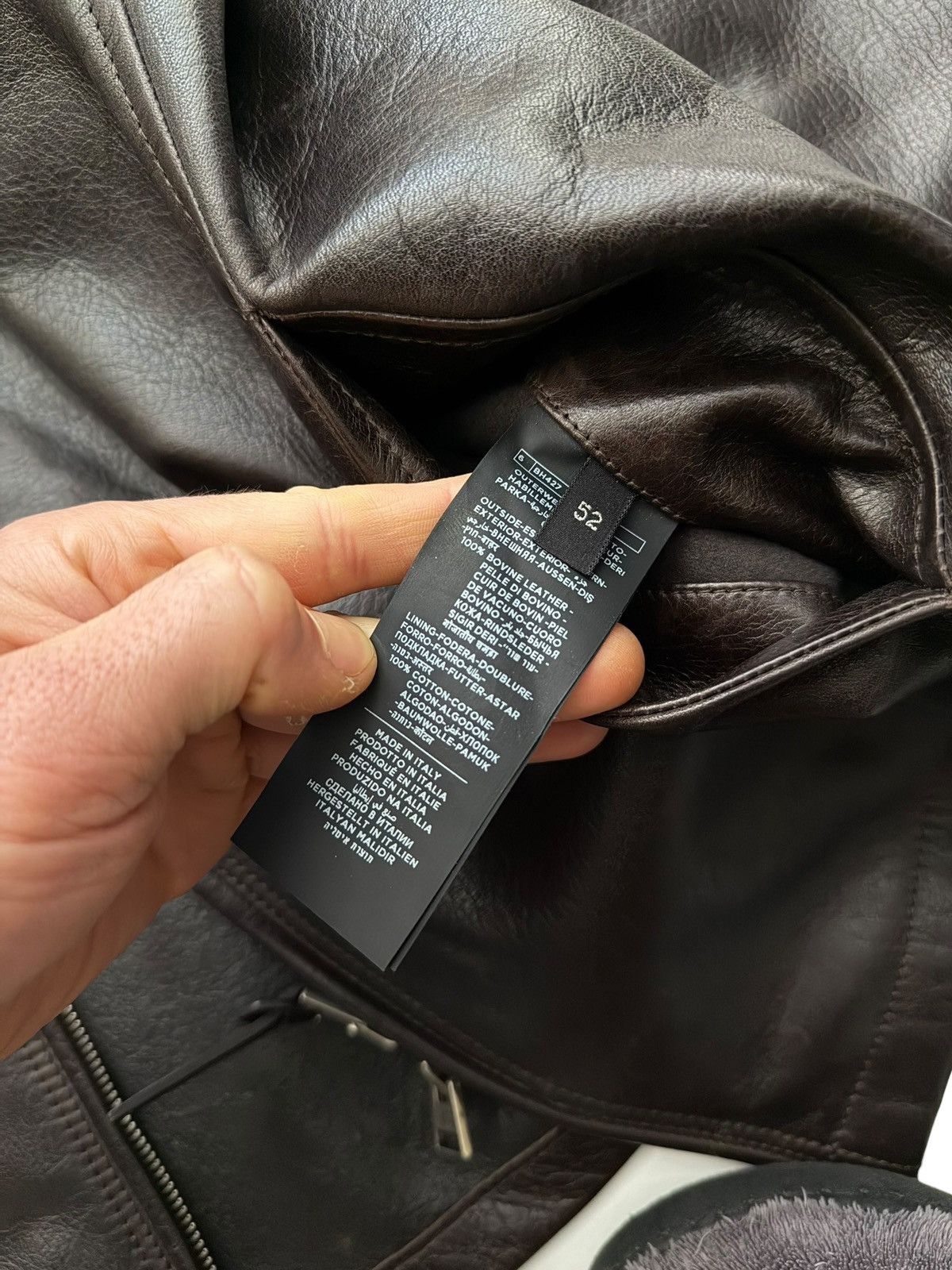 Tom Ford Slim Brown Black Cow Leather Cafe Jacket Size US L / EU 52-54 / 3 - 8 Thumbnail