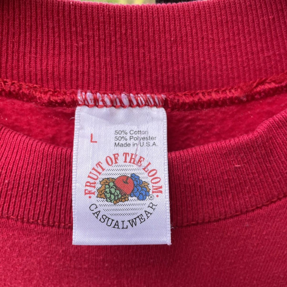 Fruit Of The Loom 🔥Vintage 90s Fruit Of The Loom Minimalist Plain Sweatshirts Size US M / EU 48-50 / 2 - 9 Thumbnail
