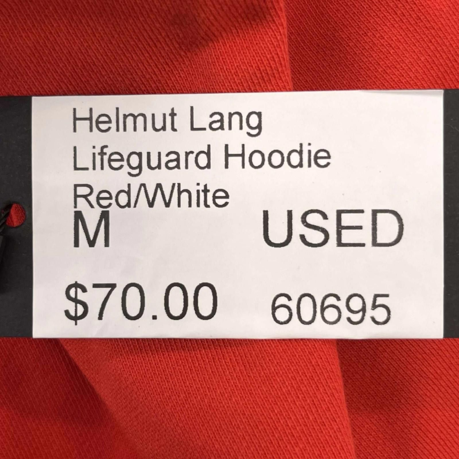 Helmut Lang Helmut Lang Lifeguard Hoodie Red/White M Used Size US M / EU 48-50 / 2 - 11 Thumbnail