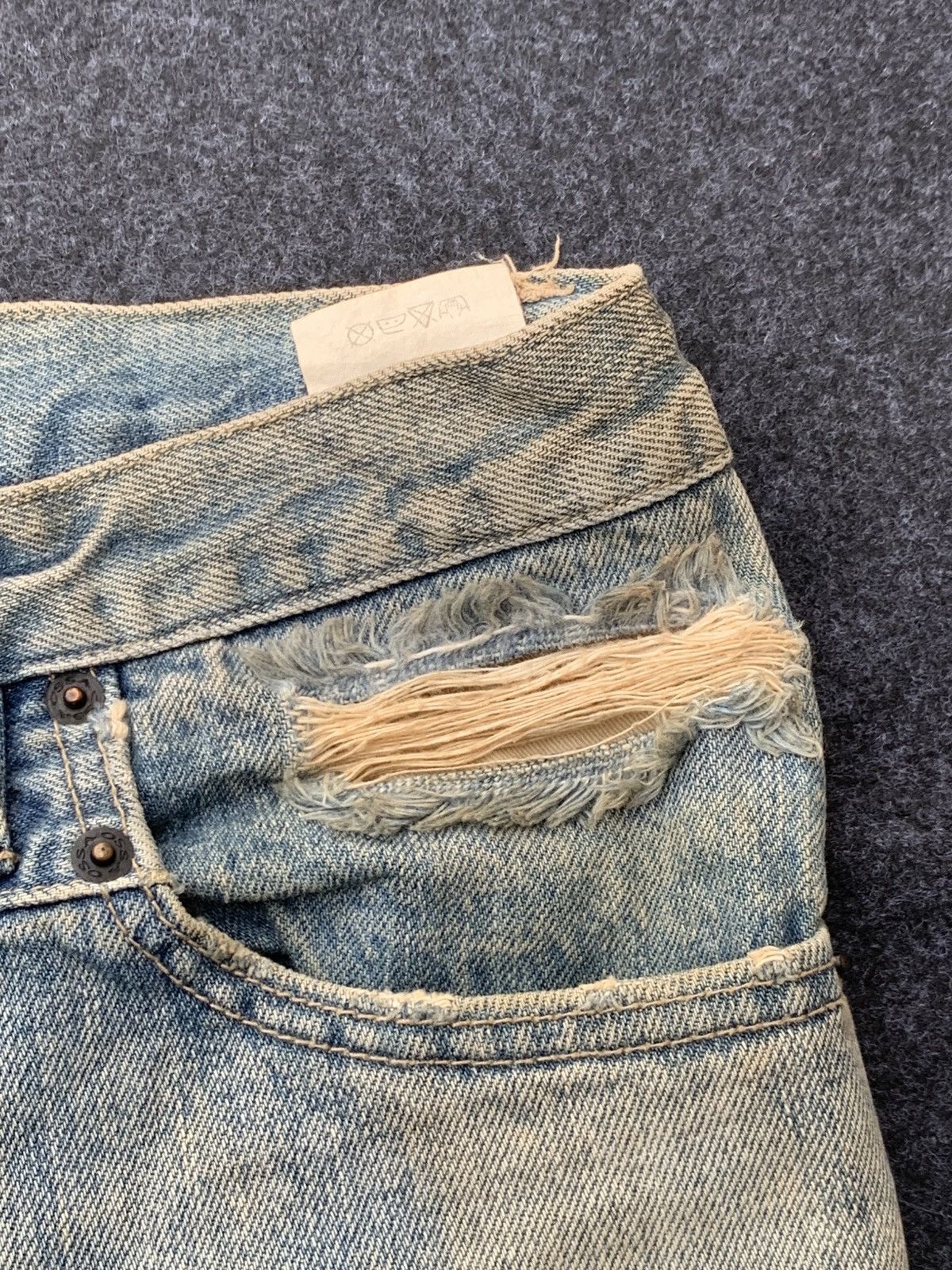 Vintage Rare Distressed Ossa Mondo Jeans – Made in Japan 🇯🇵 Size US 33 - 10 Thumbnail