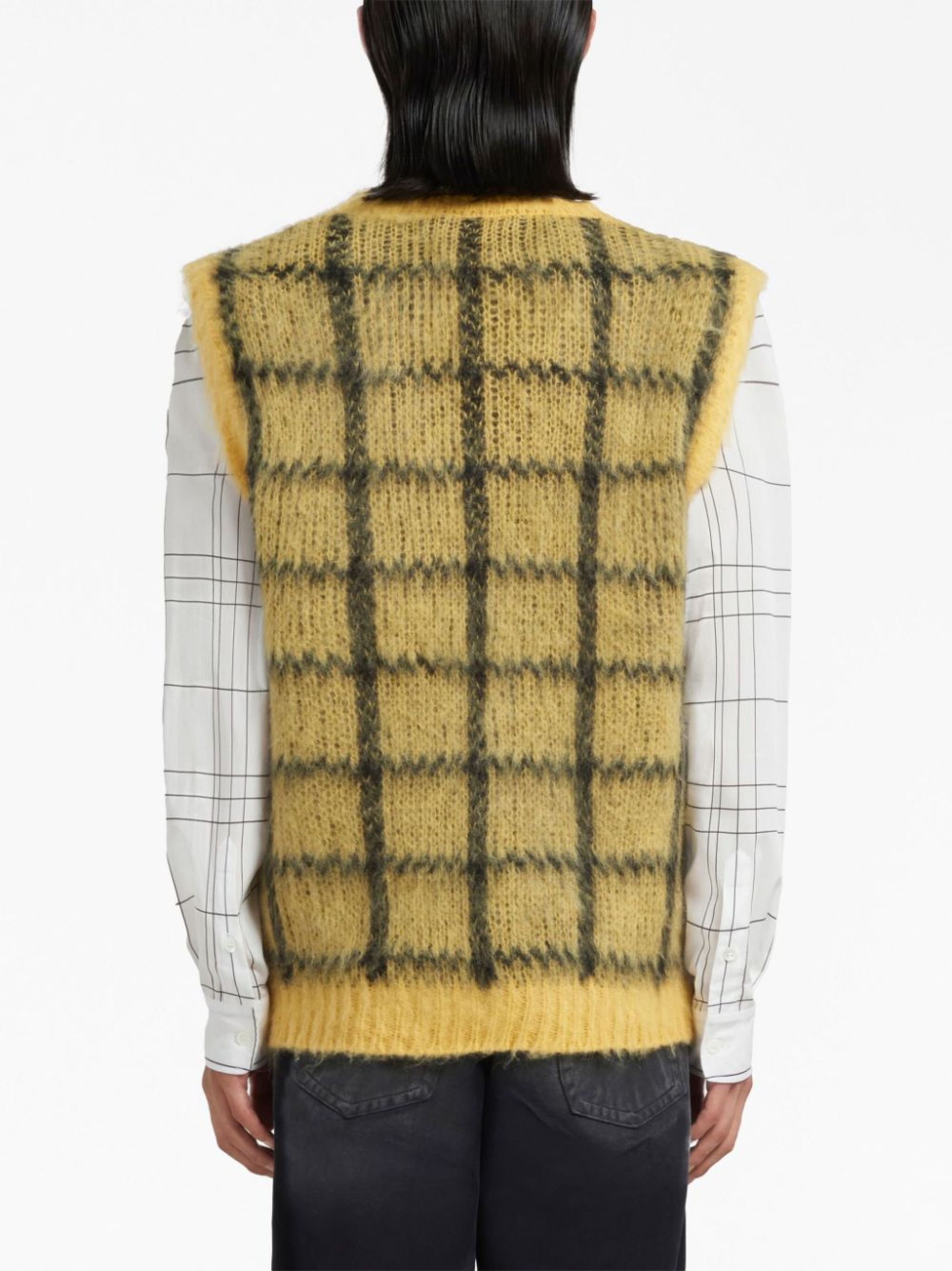 Marni o1w1db10824 Checked Vest in Yellow Black Size US L / EU 52-54 / 3 - 3 Thumbnail
