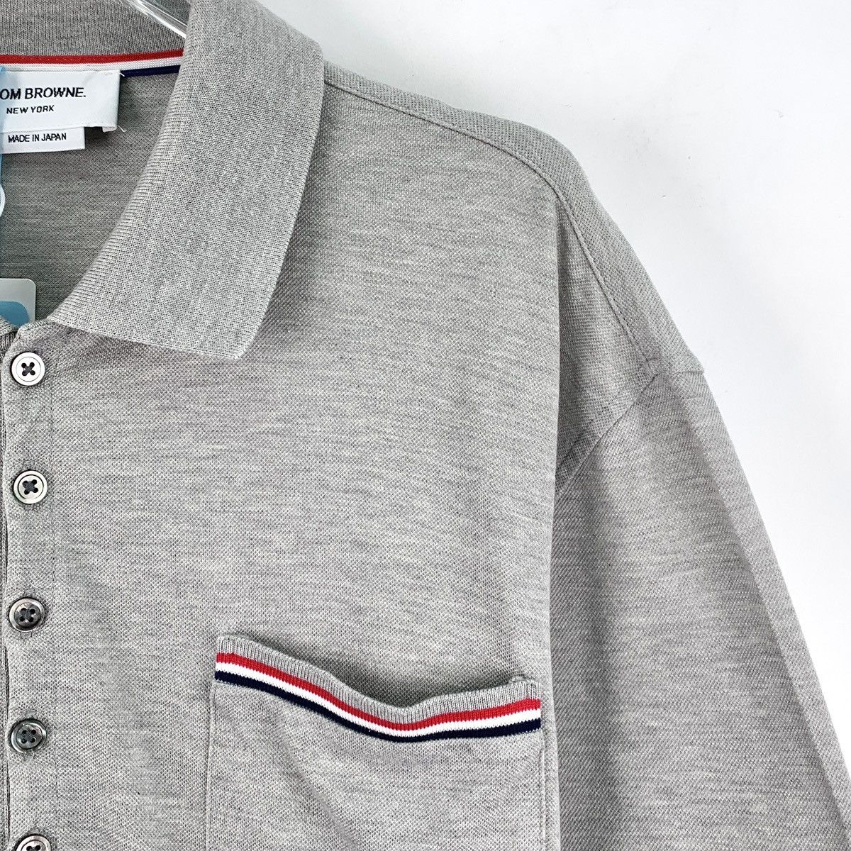 Thom Browne Thom Browne Short Sleeve Polo Shirt K26WX Size US L / EU 52-54 / 3 - 3 Thumbnail