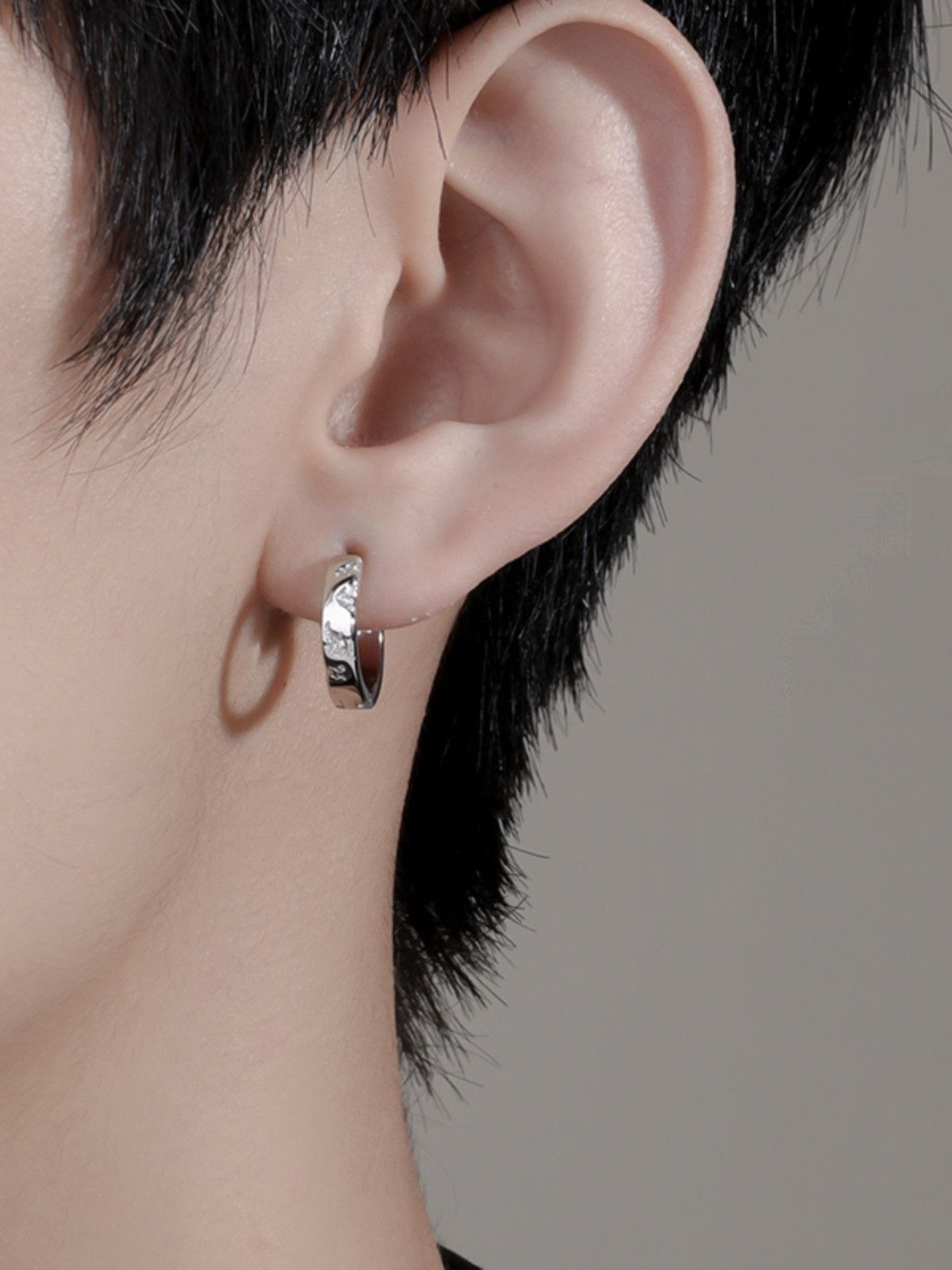 Jewelry × Sterling Silver One pairs Vintage Earrings Gothic Punk Chrome Jewelry Spike Size ONE SIZE - 2 Thumbnail