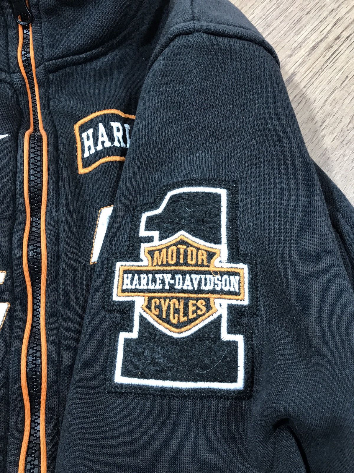 Vintage Vintage Harley Davidson Full Zip Up Hoodie Size US L / EU 52-54 / 3 - 7 Thumbnail