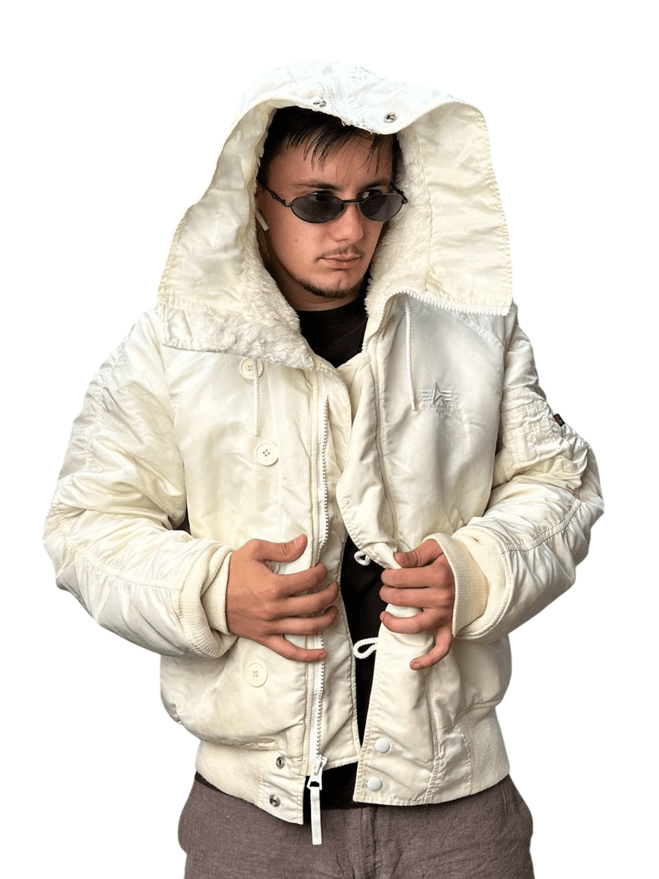 👉 Vintage Fur Jacket Ifsixwasnine Y2K LGB Avantgarde JAPAN