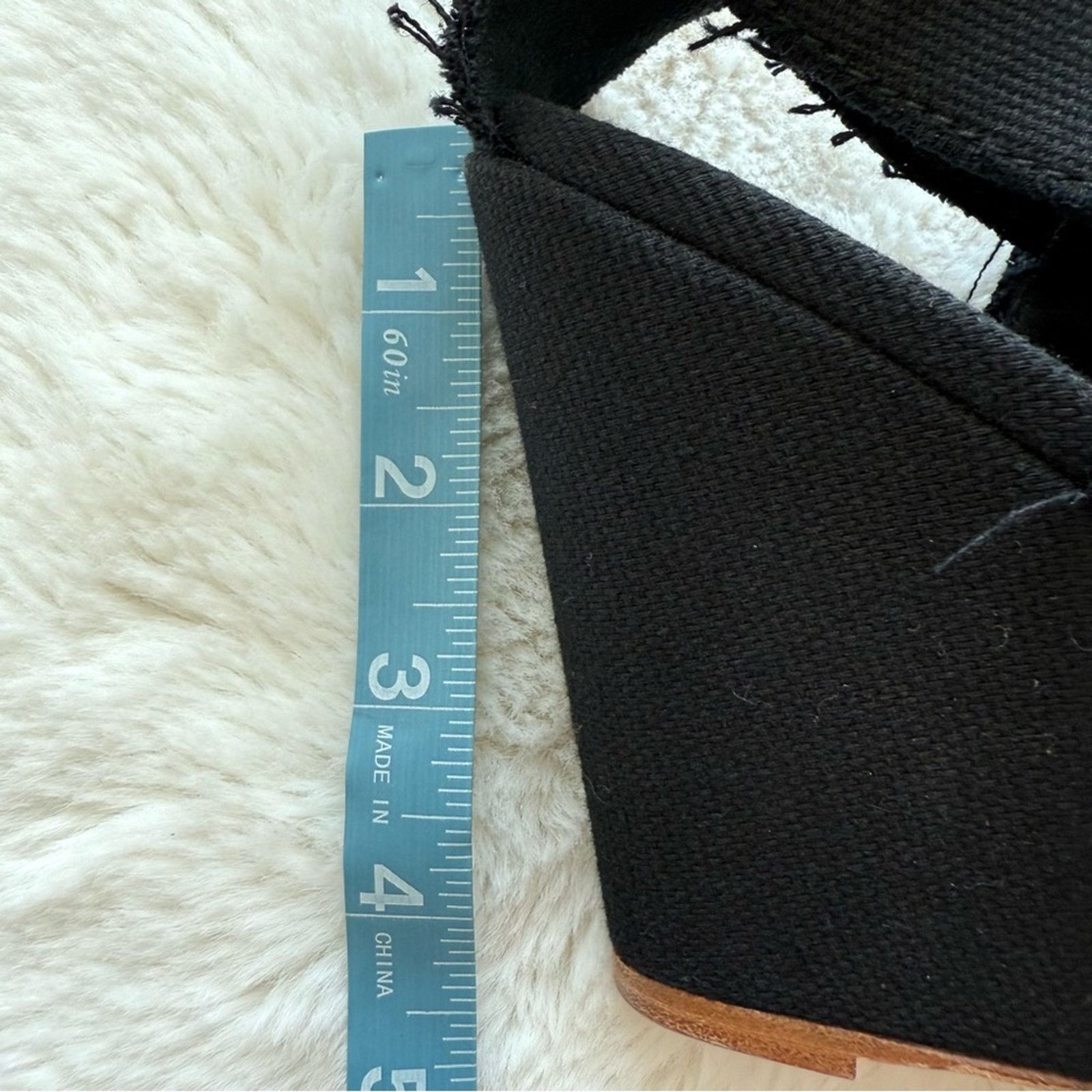 Chanel CHANEL Authentic Canvas Black Wedges Size 40 EU or 10 US Size US 10 / IT 40 - 4 Thumbnail