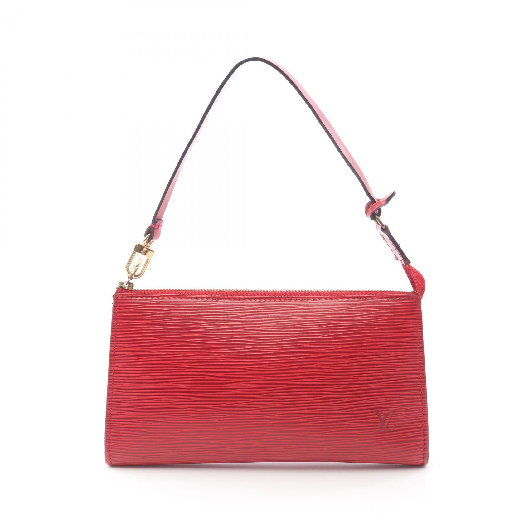 Louis Vuitton Louis Vuitton Pochette Accessoires Epi Castilian Red Handbag Leather Size ONE SIZE - 1 Thumbnail