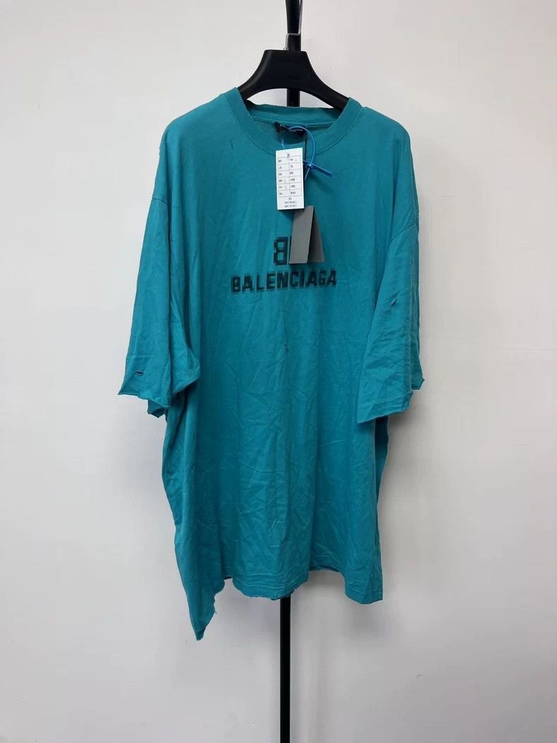 Balenciaga Balenciaga Mosaic Blur Logo BB Letters Loose Ripped Made O Size US M / EU 48-50 / 2 - 1 Thumbnail