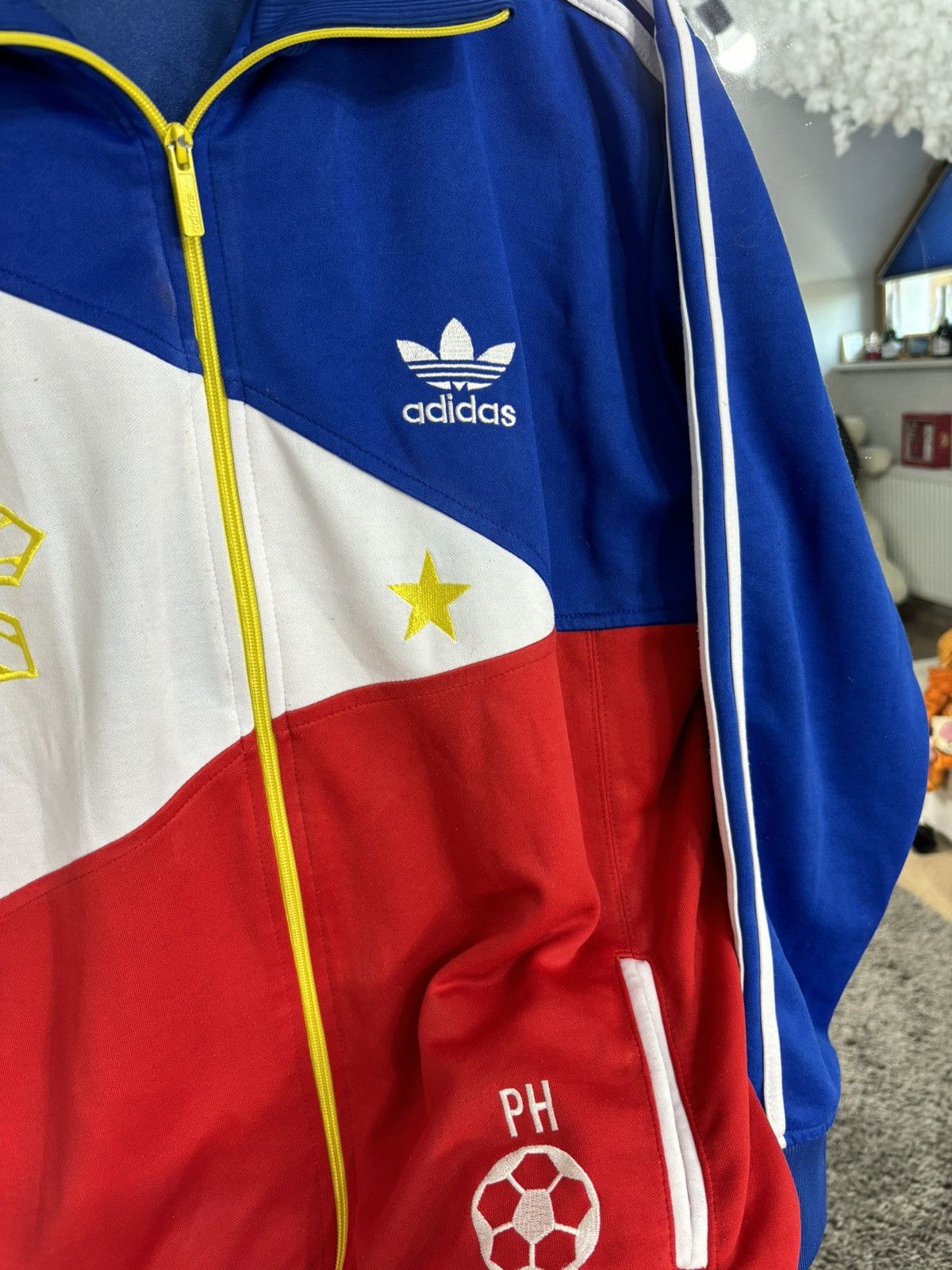 Adidas × Vintage Rare Vintage Adidas Philippines Football Track Jacket Hoodie Size US M / EU 48-50 / 2 - 7 Thumbnail