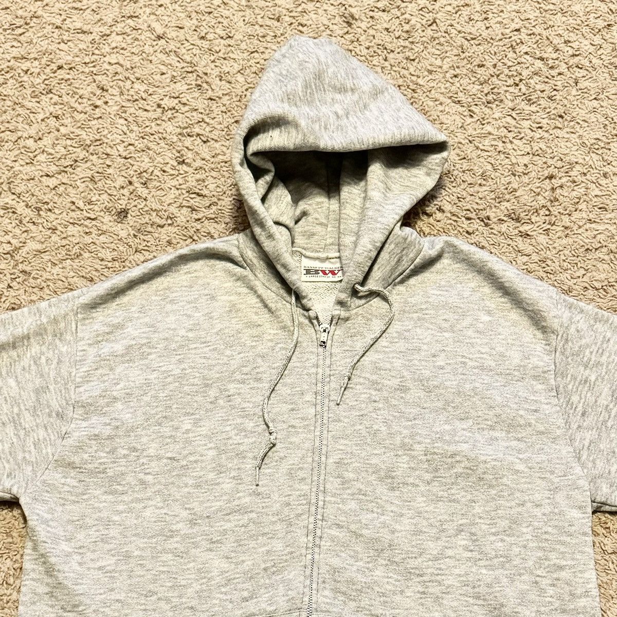 Vintage VINTAGE 80s GREY TRI BLEND ZIP UP HOODIE! Size US XL / EU 56 / 4 - 3 Thumbnail